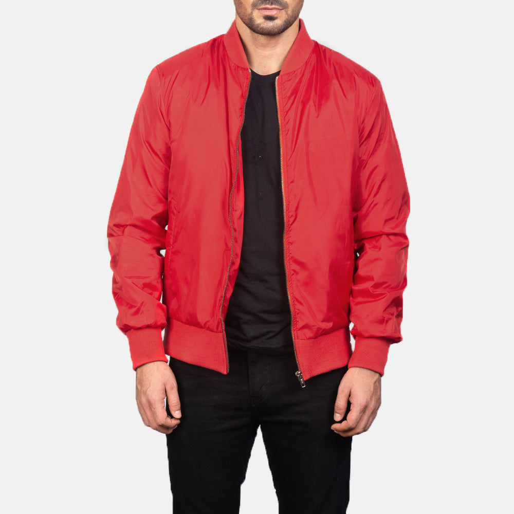 Men's Zack Red Bomber Jacket – The Jacket Maker