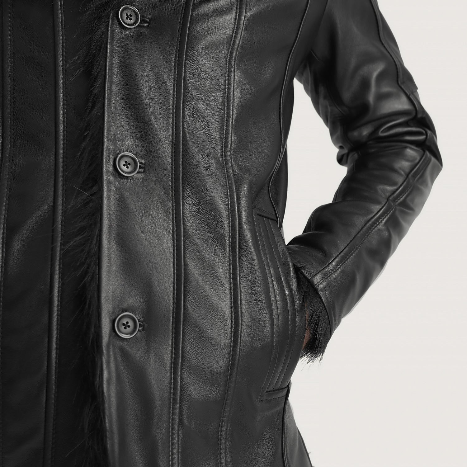 Men's Furcliff Black Leather Coat – The Jacket Maker Men's Furcliff Black Leather Coat – The Jacket Maker