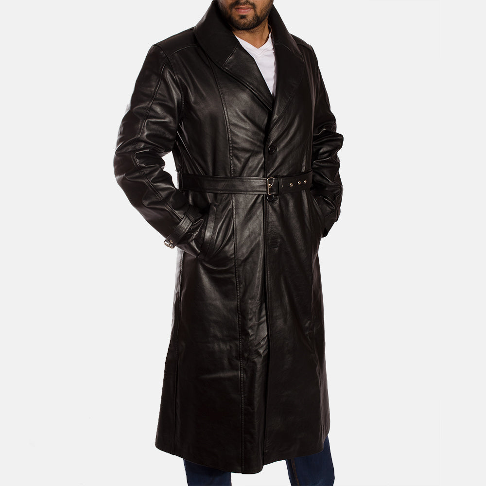 ジャケット・アウター GANGSTERVILLE 18aw CLASSIC TRENCH COAT M Men's Hooligan Black Leather Trench Coat – The Jacket Maker