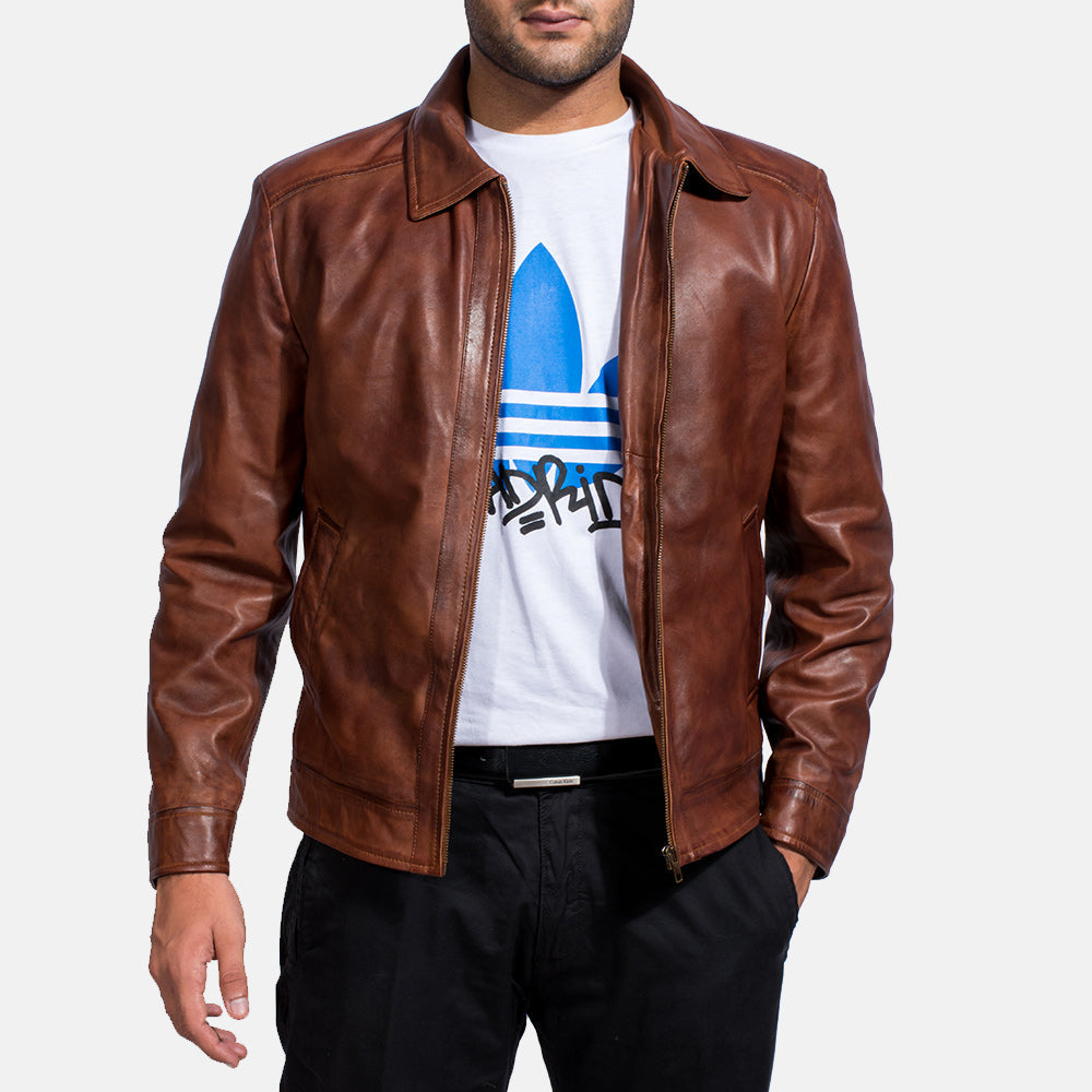 Men's Inferno Brown Leather Jacket – The Jacket Maker