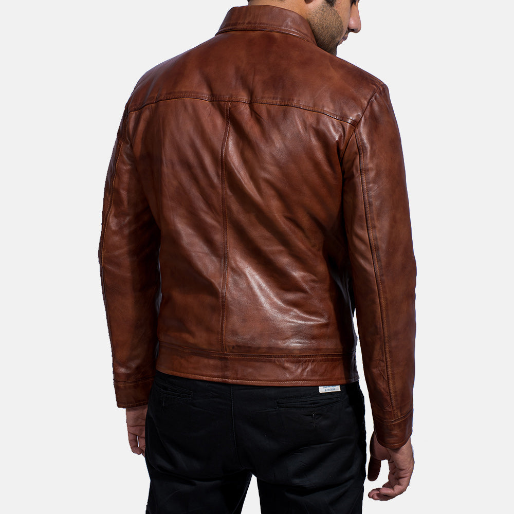 Men's Inferno Brown Leather Jacket – The Jacket Maker