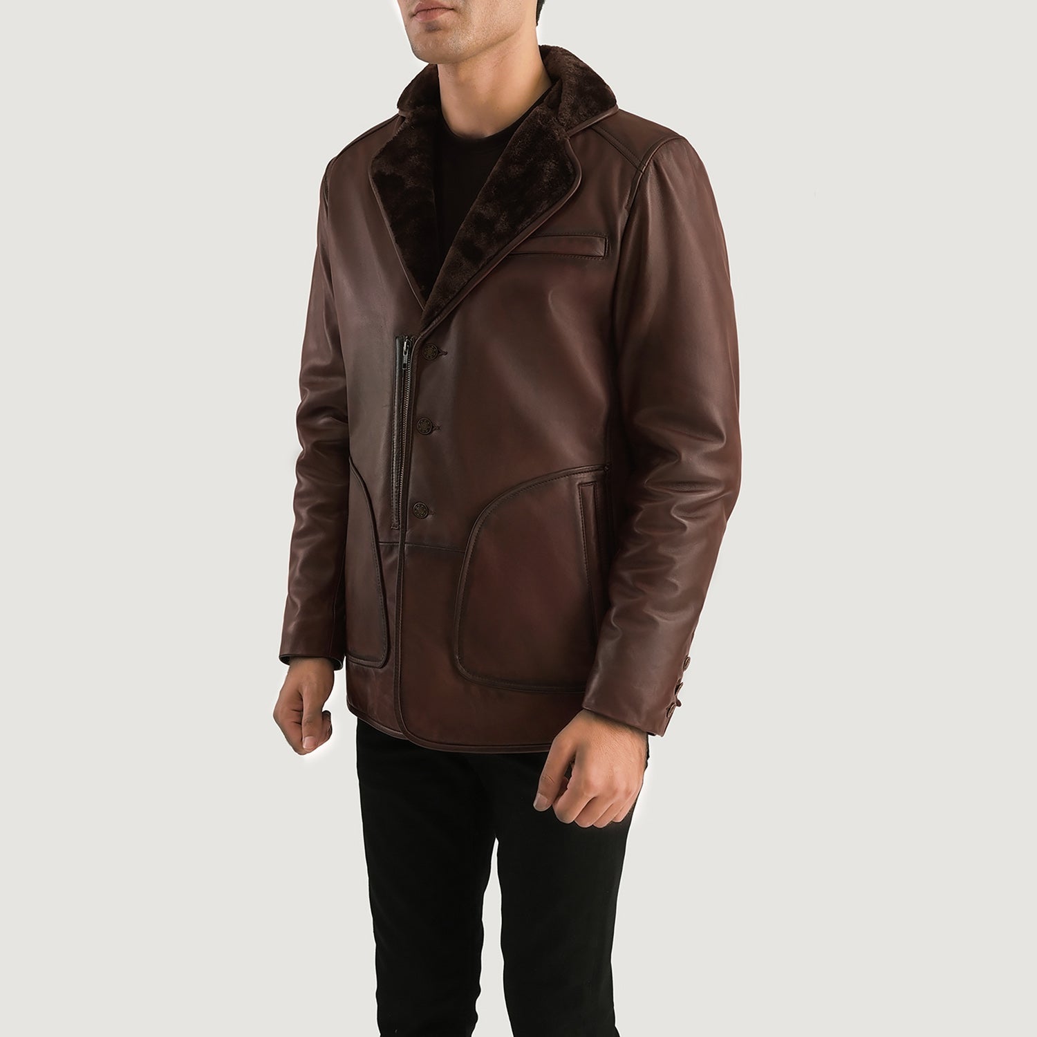 Men's Rocky Brown Fur Leather Coat – The Jacket Maker