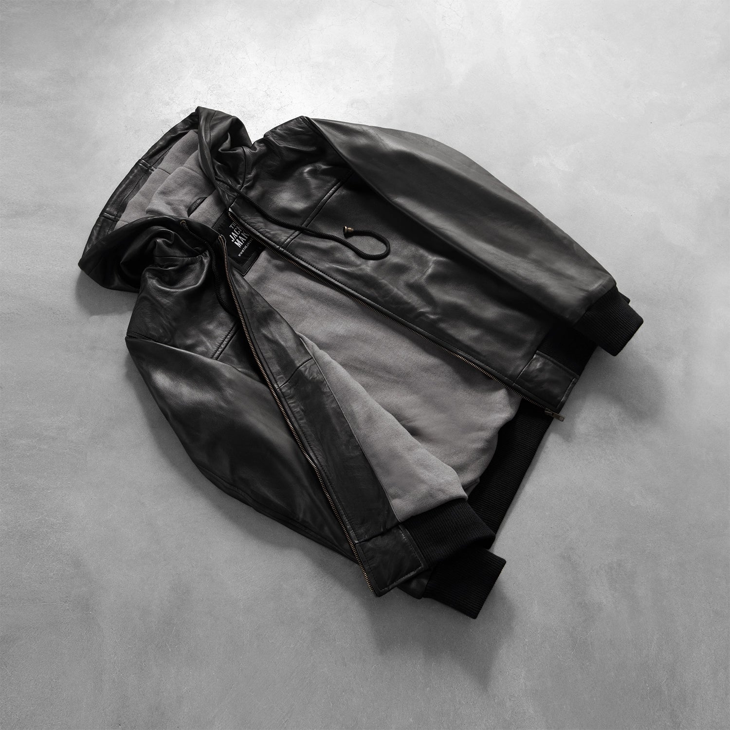 Men's Nintenzo Black Hooded Leather Jacket – The Jacket Maker