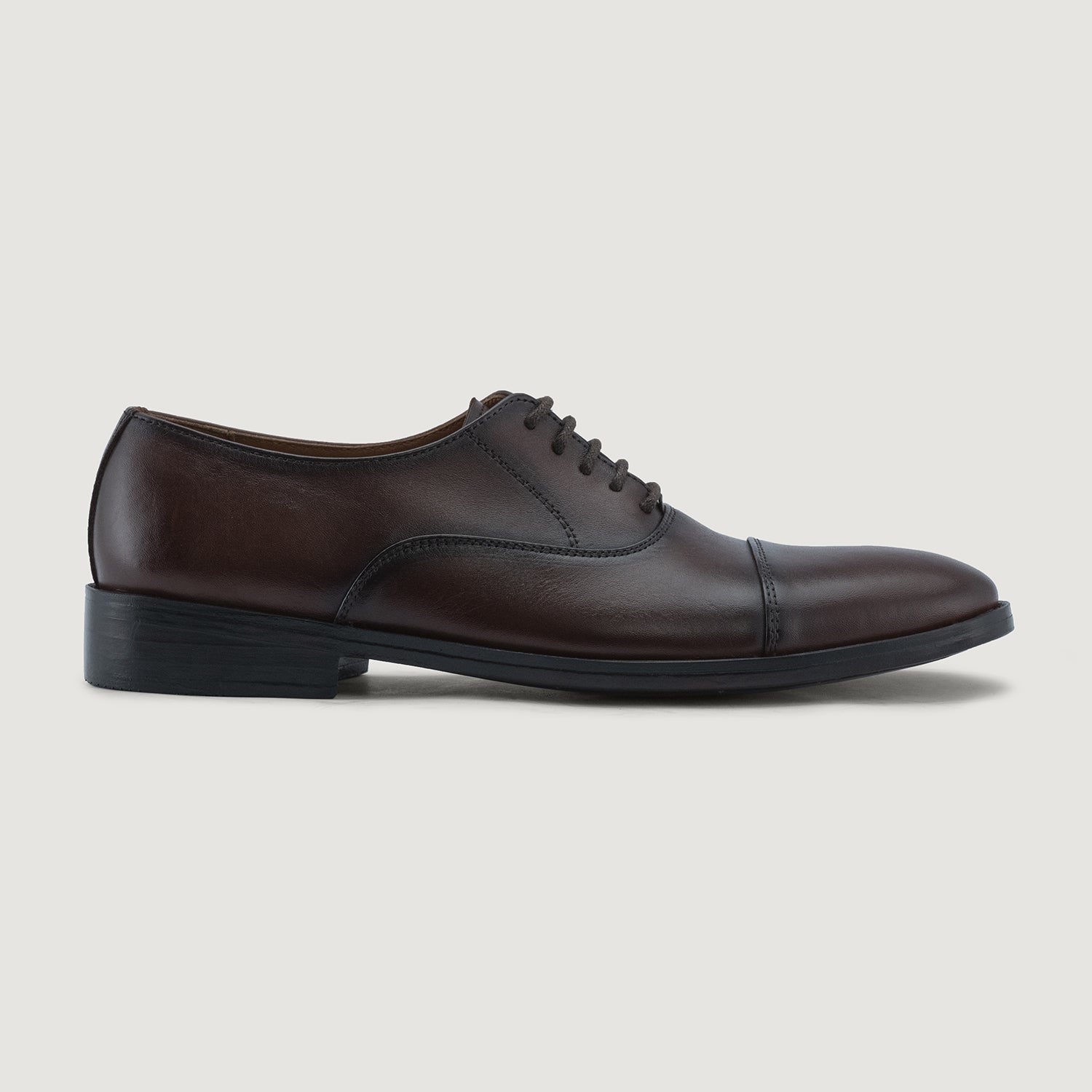 Professor Oxford Burnished Brown Leather Shoes – The Jacket Maker