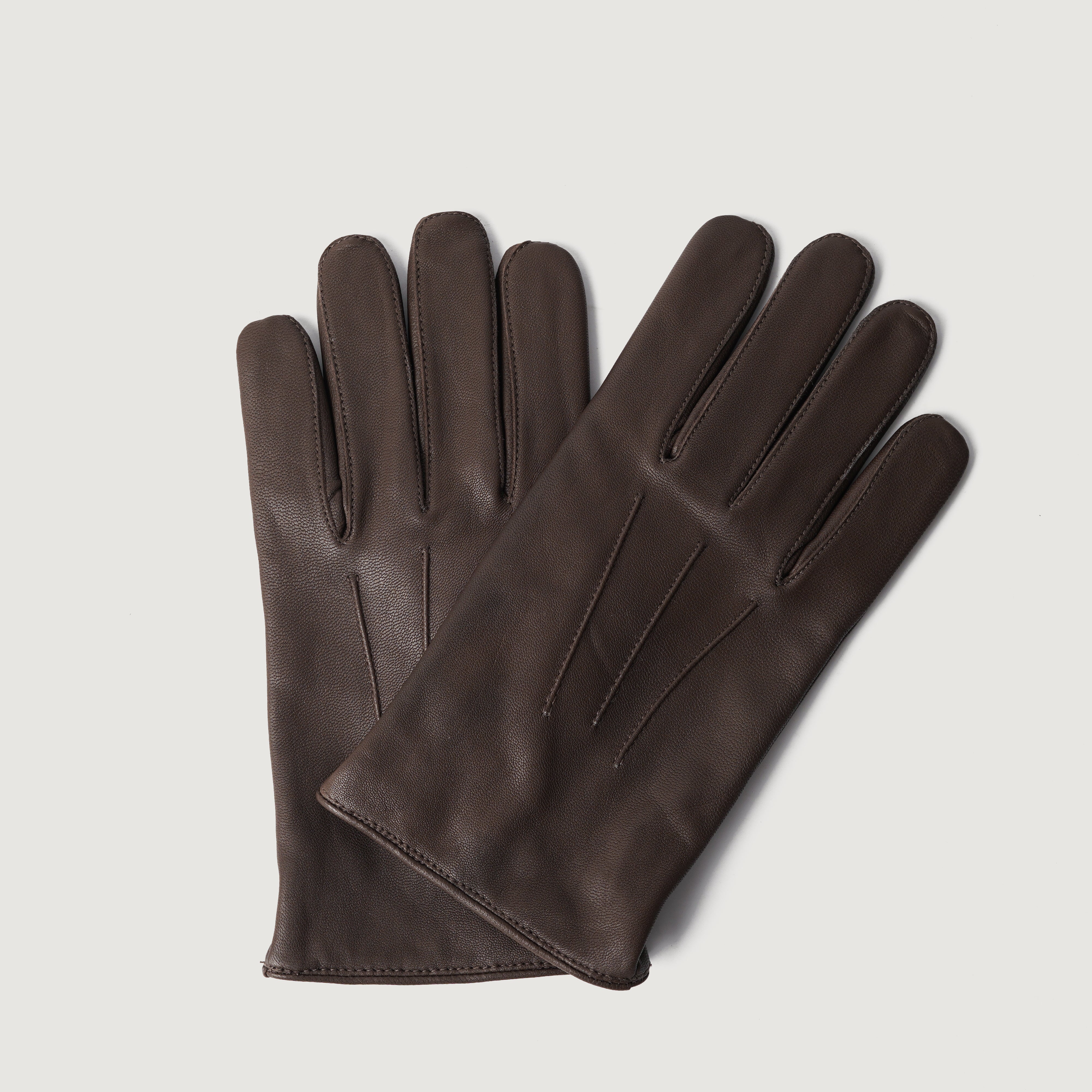 brown leather dress gloves The Jacket Maker Men Ralph Real Wool Lined thin leather gloves