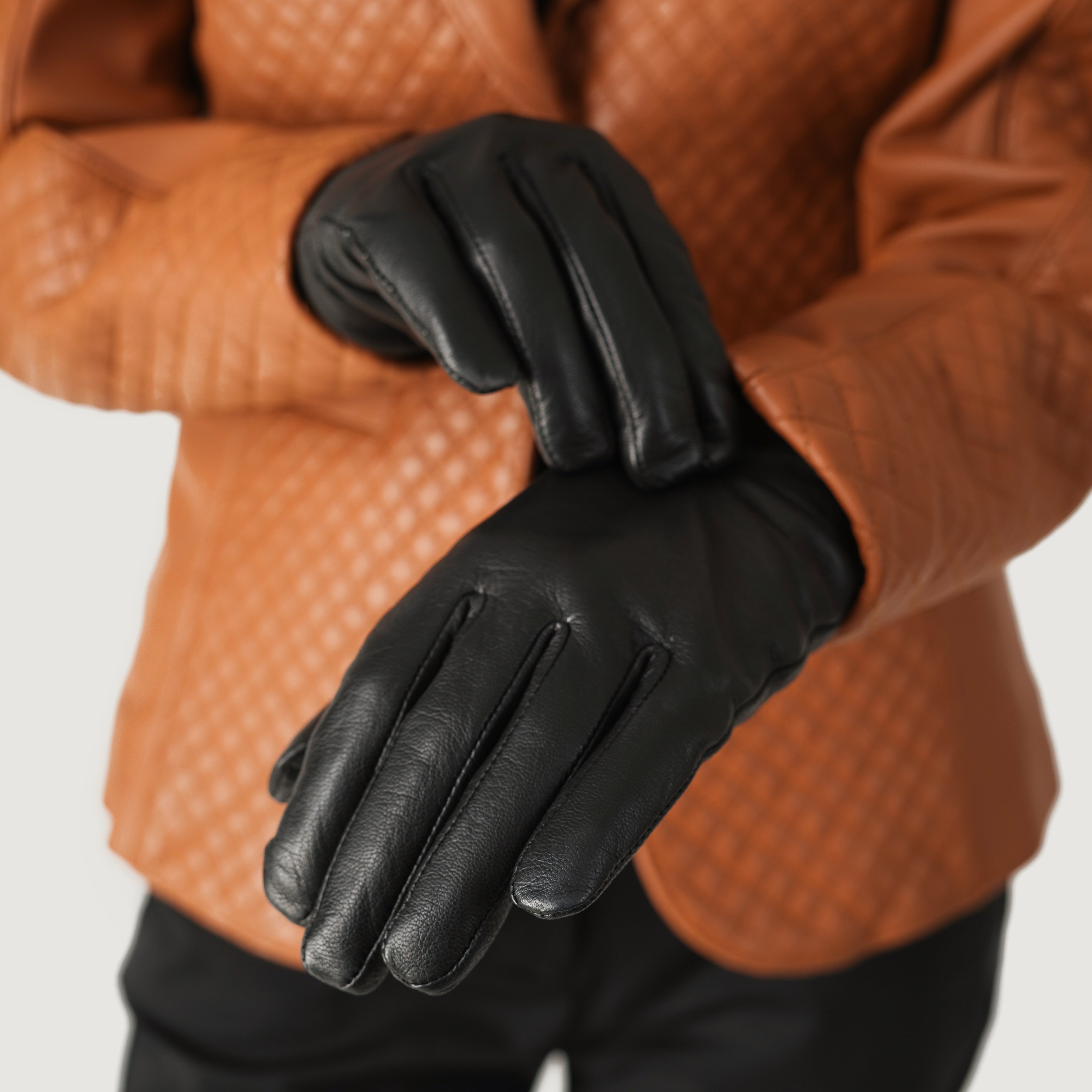 dress leather glove oem Player Styles Women Leather Dress Gloves Breathable Classic Winter Gloves With Adjustable Metal Buckle OEM ODM Manufacturer