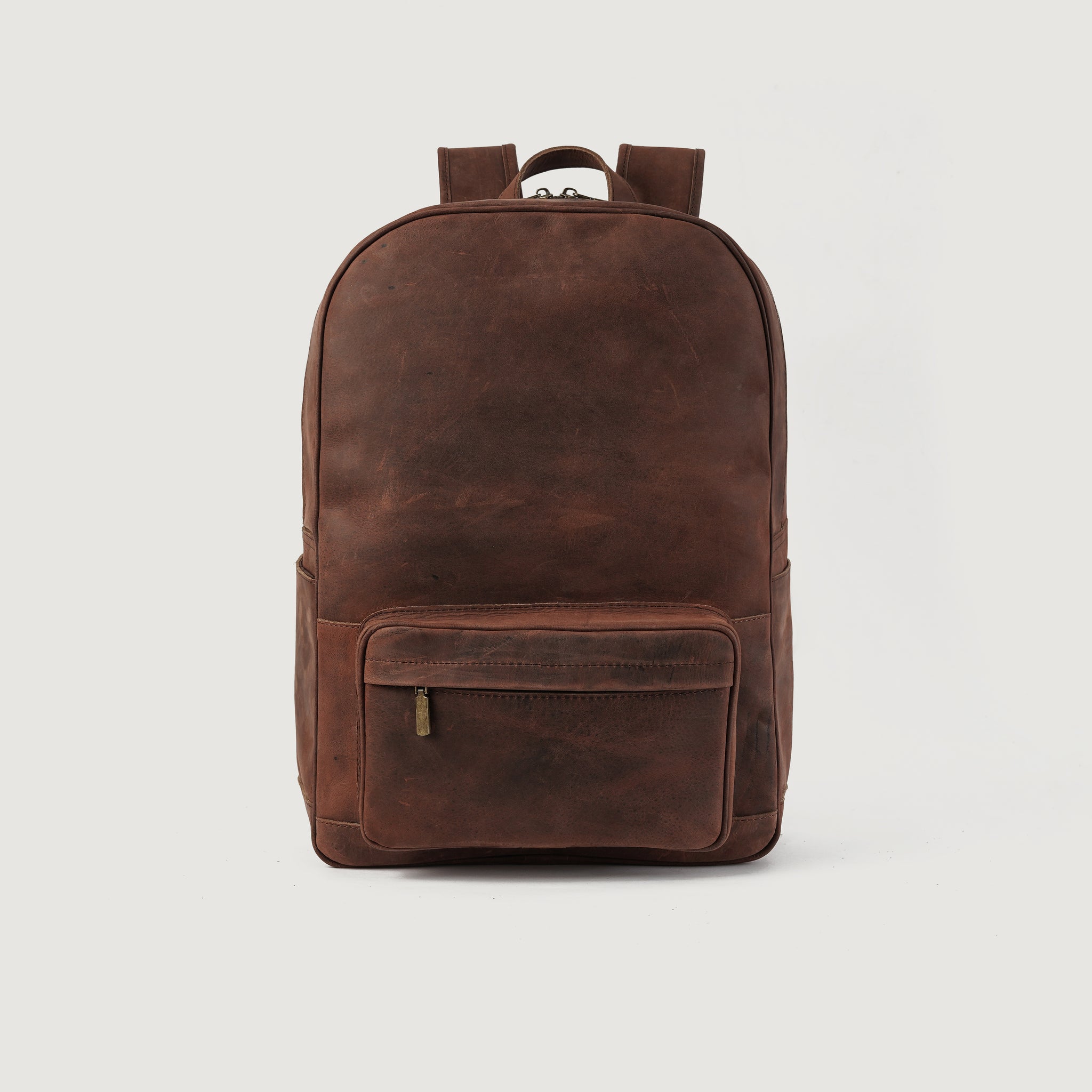 distressed brown leather backpack purse The Jacket Maker Men Philos Vintage Distressed Brown Real Leather Backpack