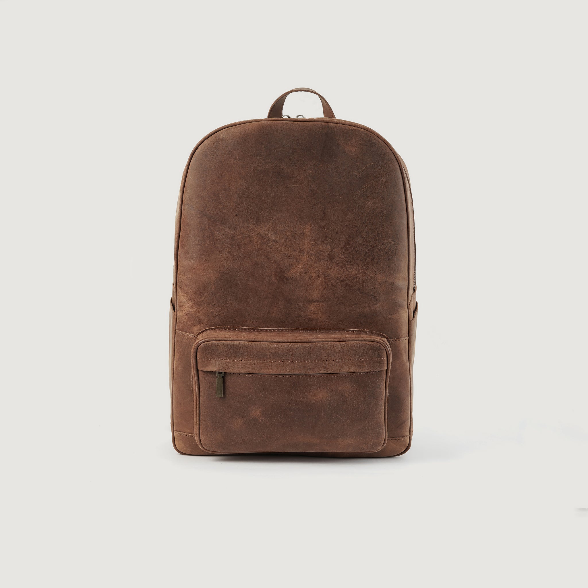 chestnut leather backpack zippers The Jacket Maker Men Philos Vintage Tan Real Leather Backpack