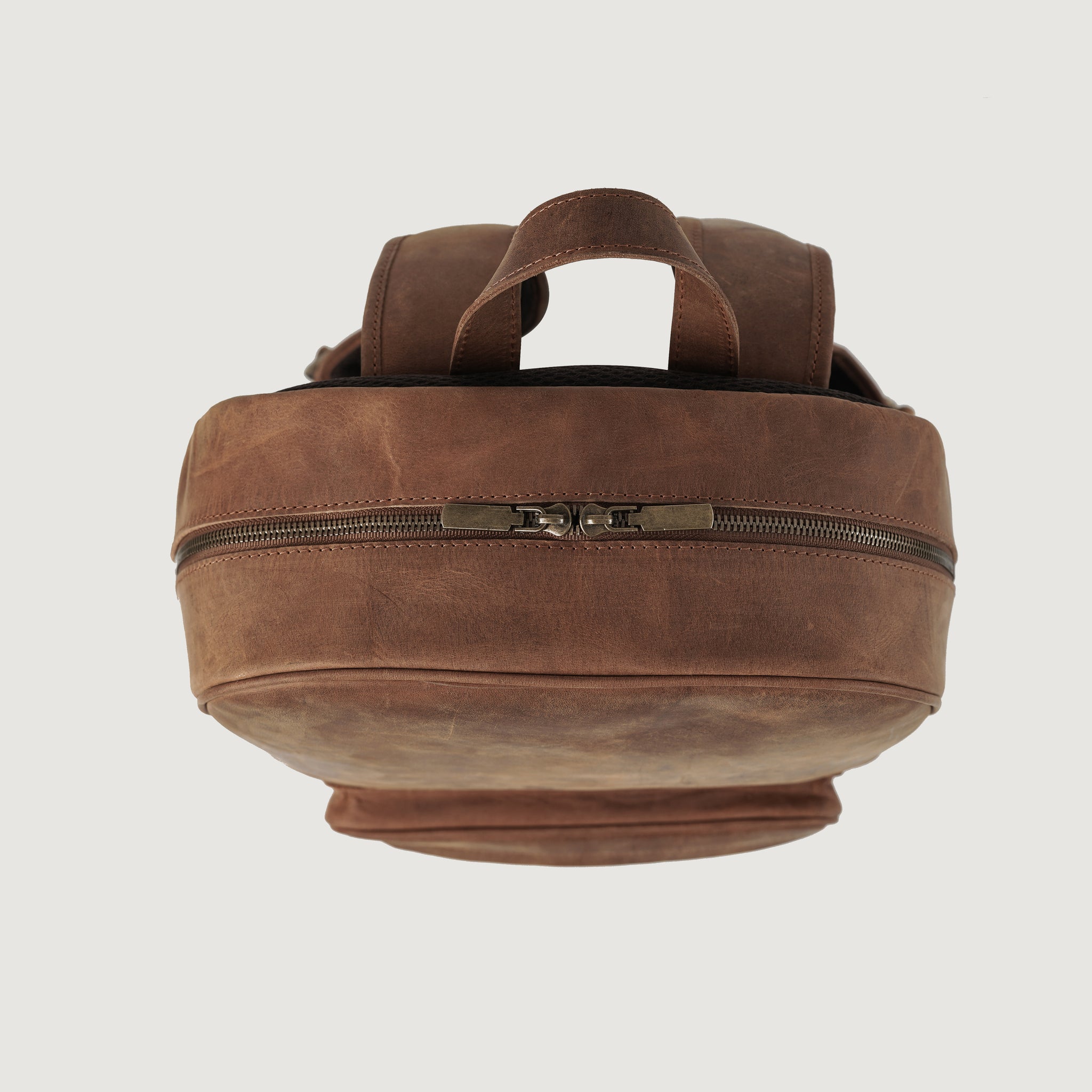 The Jacket Maker Men Philos Vintage Tan Real Leather Backpack