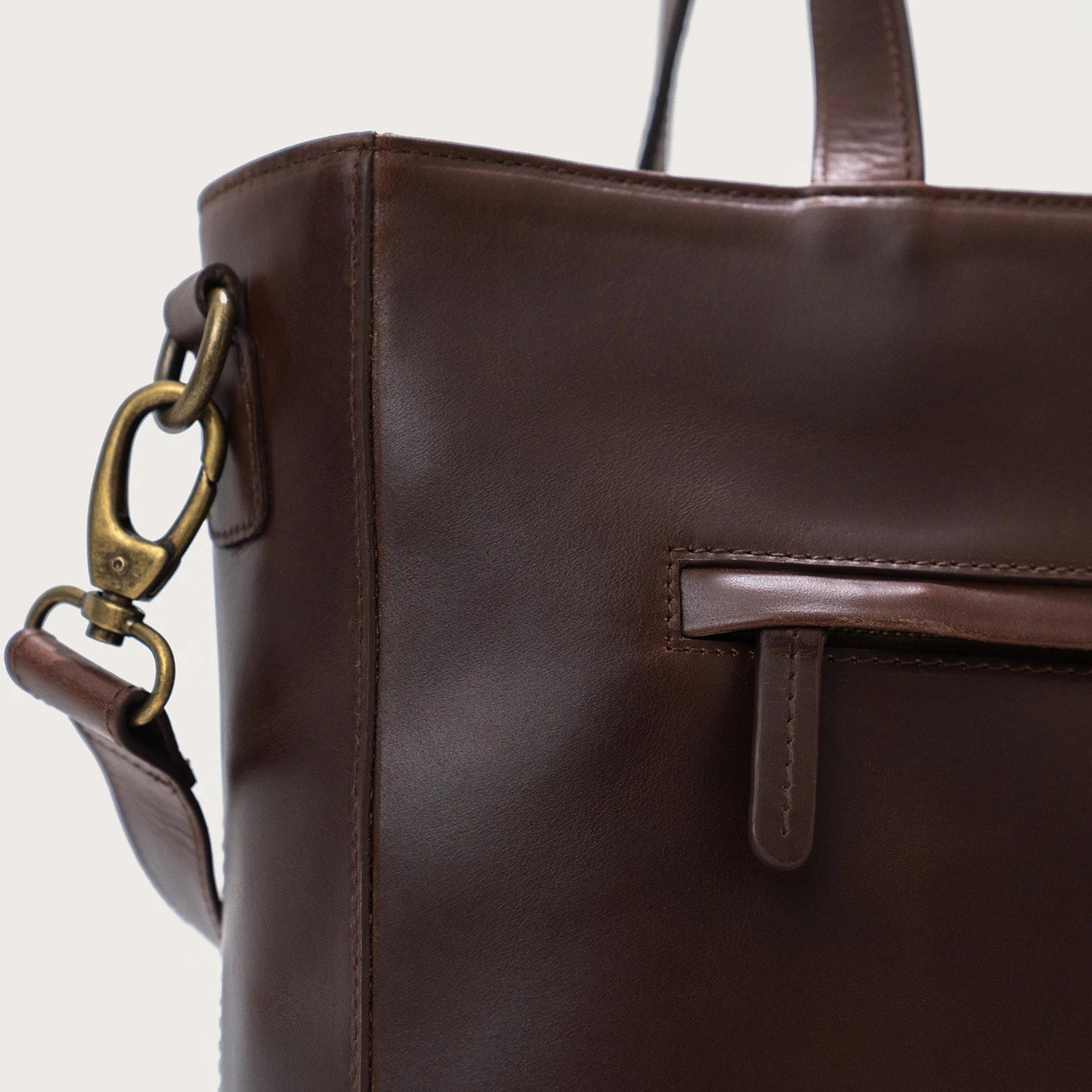 The Poet Vintage Brown Leather Tote Bag For Men & Women – The