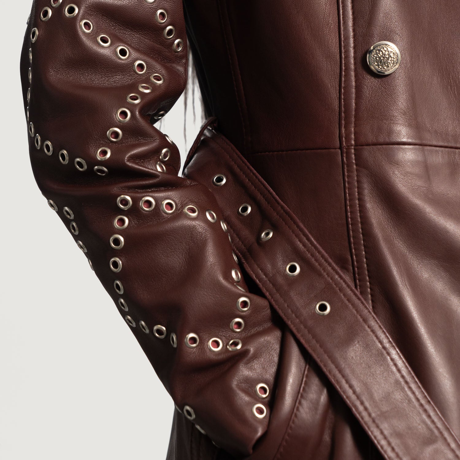 Women's Missoni Maroon Leather Trench Coat – The Jacket Maker