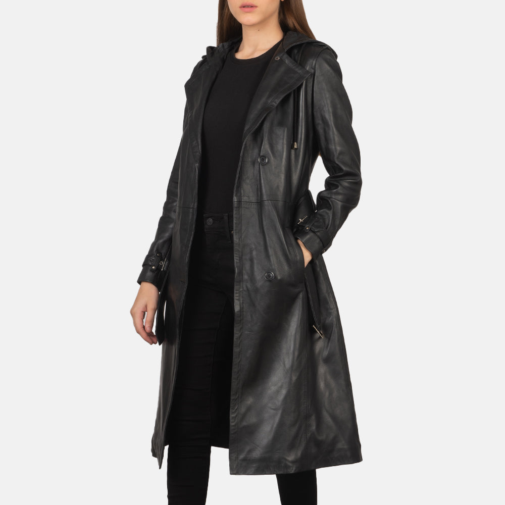 chinese dress ladies LADIES Tan ¾ LEATHER COAT CLASSIC 3/4 KNEE-LENGTH main image 0
