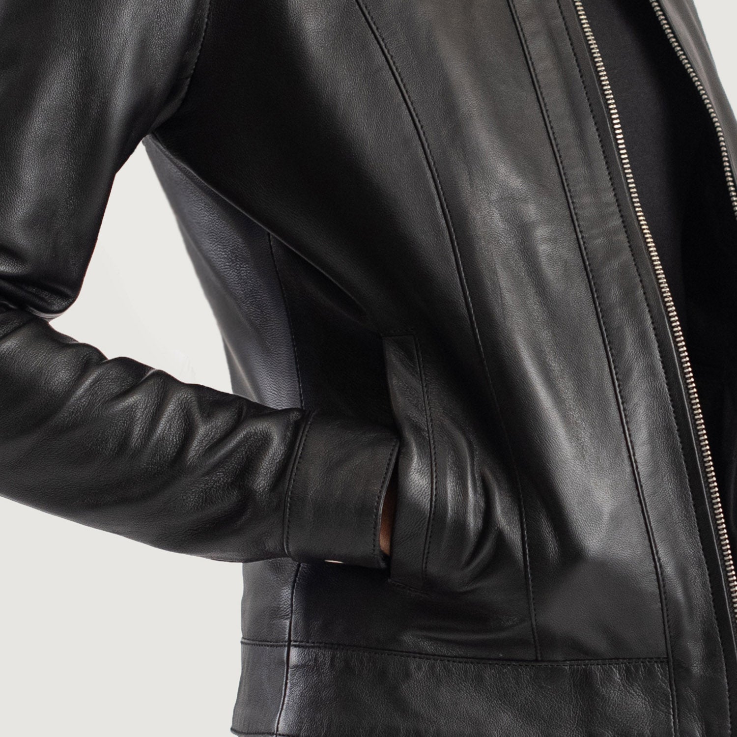 Women's Vixen Black Classic Collar Leather Jacket – The Jacket Maker