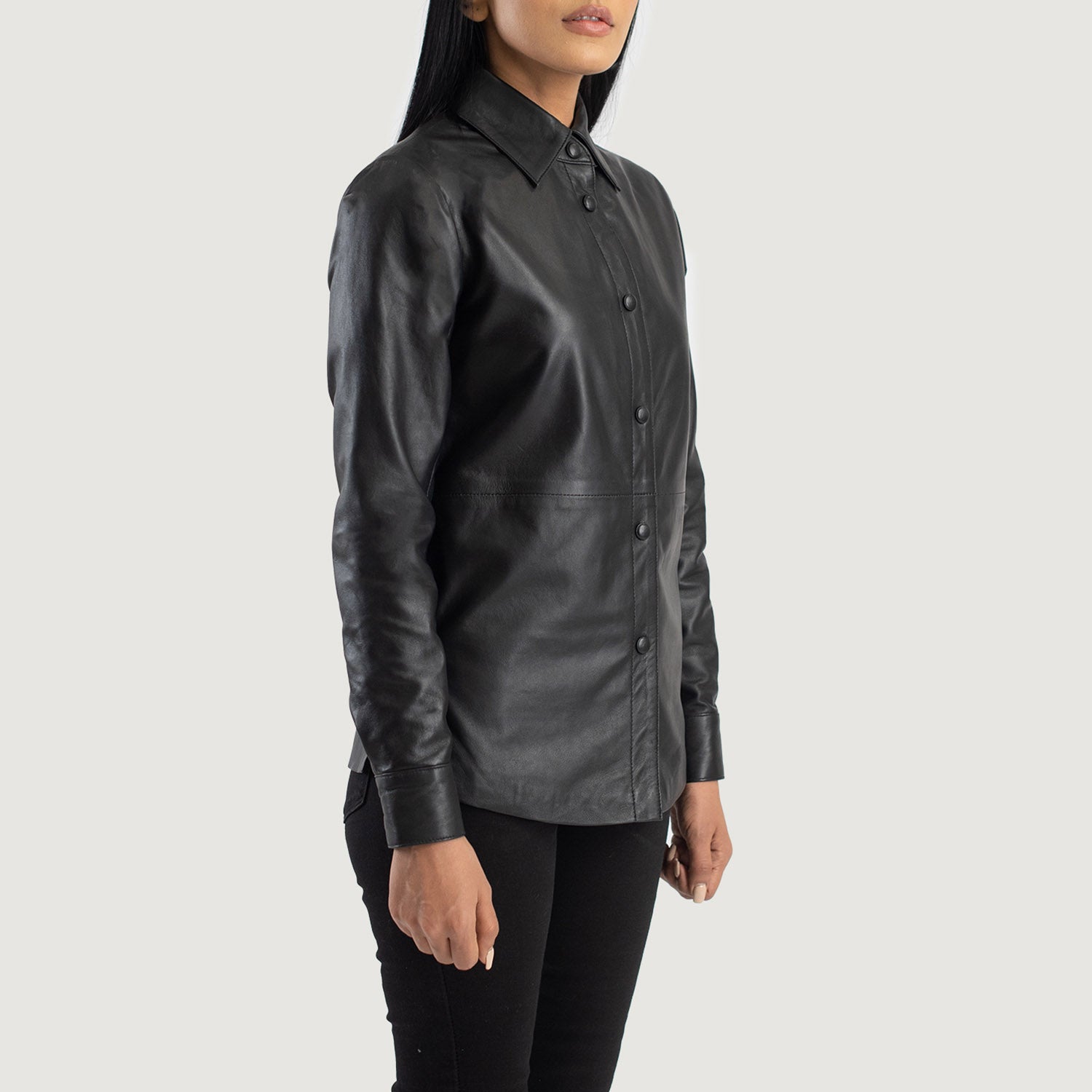 Zenith Black Leather Shirt Jacket – The Jacket Maker