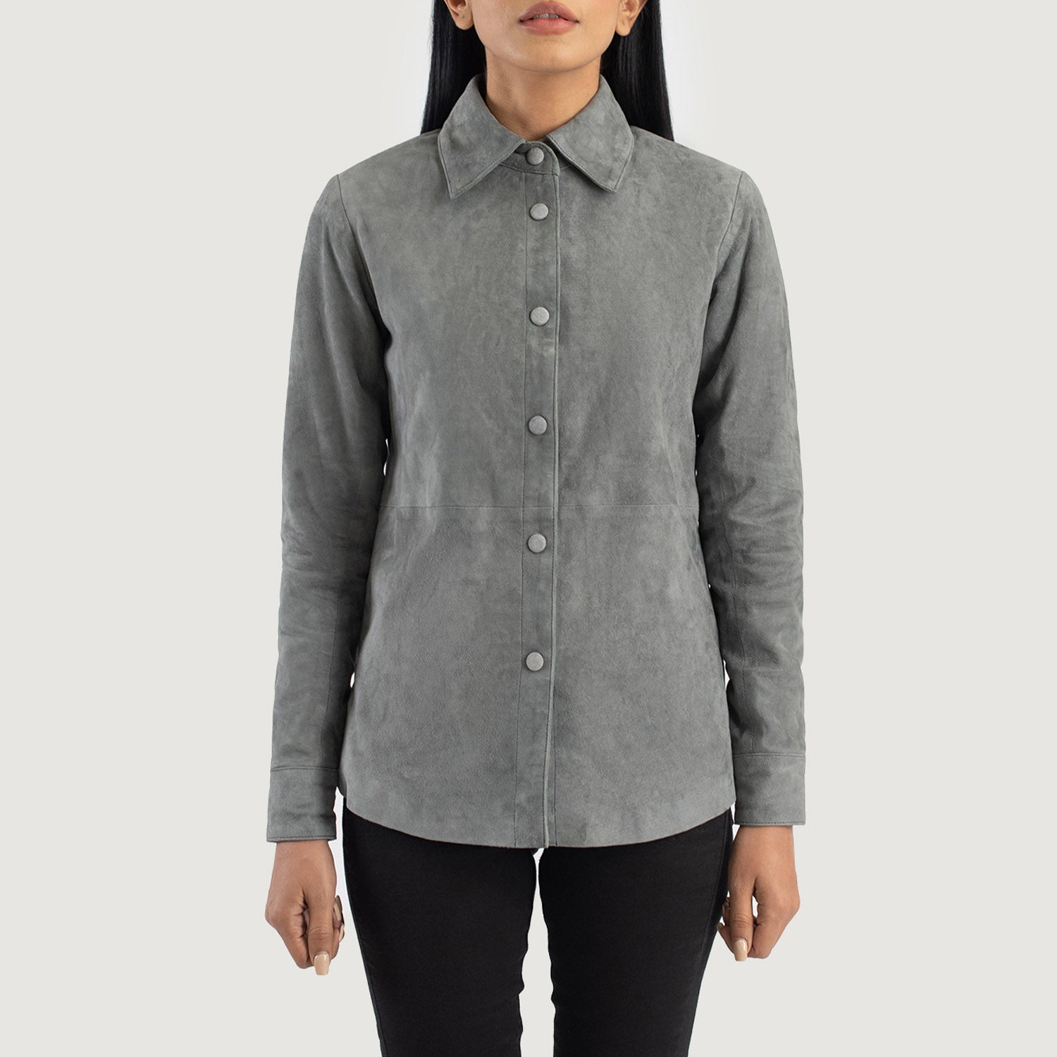 アウターその他 TAGLIATORE Women Outer J BERNICEM50006 Grey Women_s_Zenith_Grey_Suede_Shir