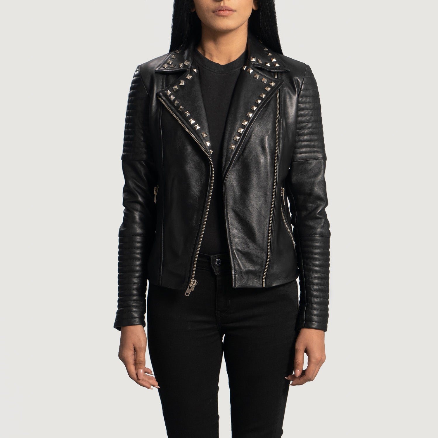 ÉPINE leather lady jacket black Blingsoul Women Black Leather Jacket | [1313771] Helen Black