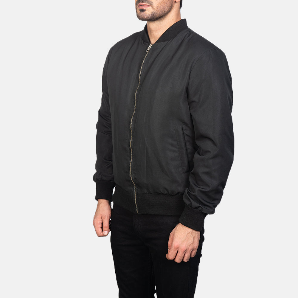 Men's Zack Black Bomber Jacket – The Jacket Maker