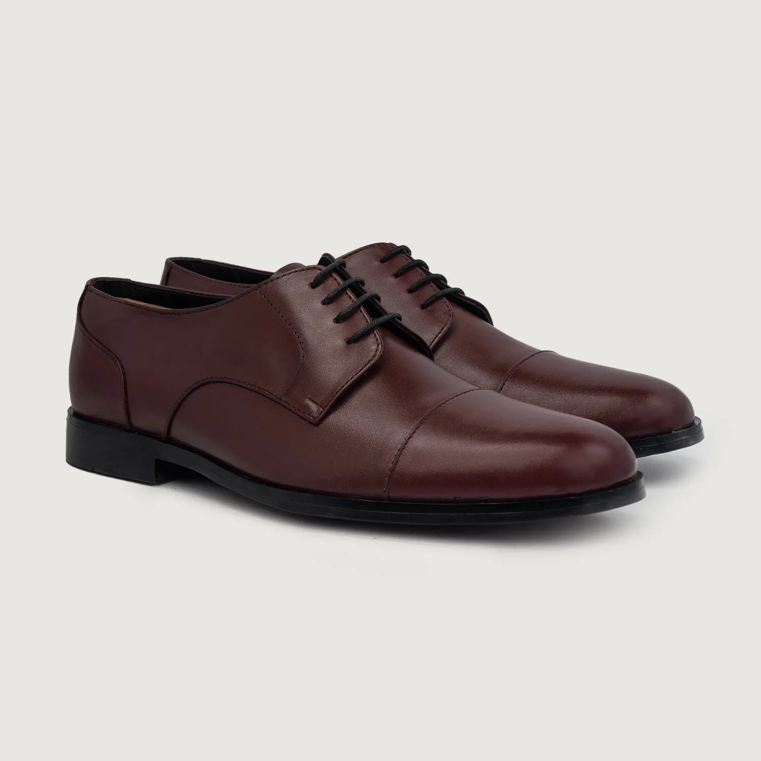 Attorney Derby Maroon Leather Shoes – The Jacket Maker