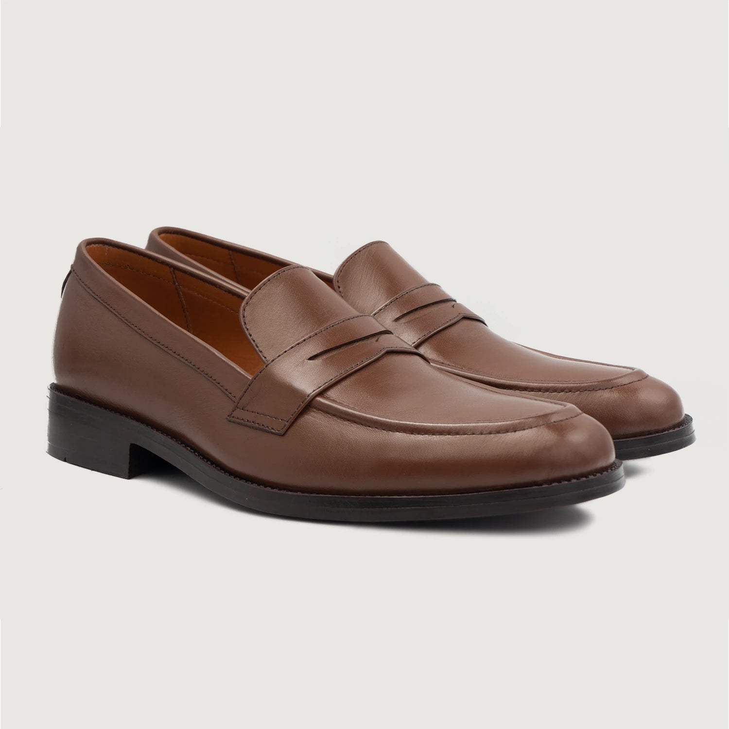 Baxton Brown Leather Loafers The Jacket Maker Baxton Brown Leather Loafers The Jacket Maker