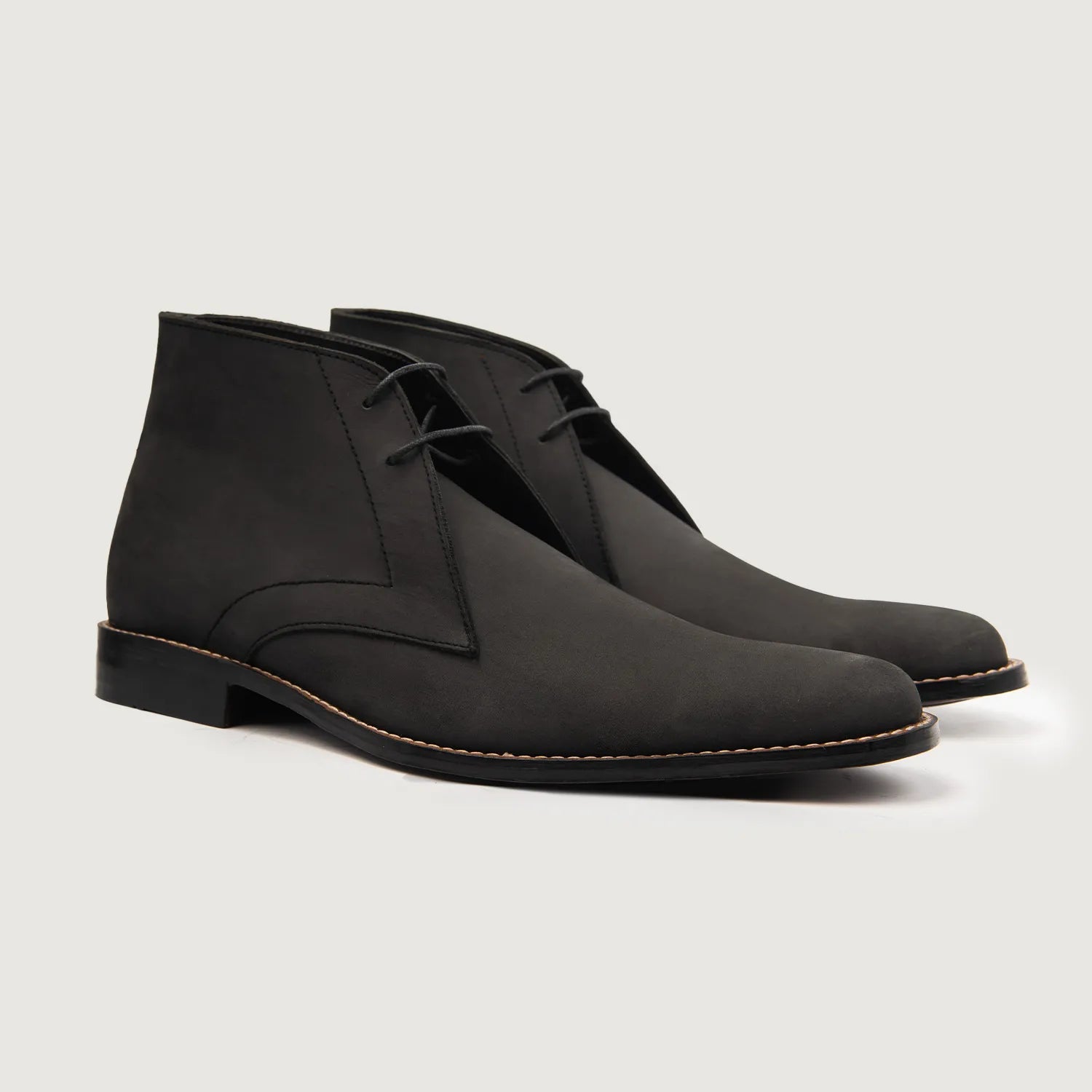 Corry Chukka Black Nubuck Leather Boots – The Jacket Maker