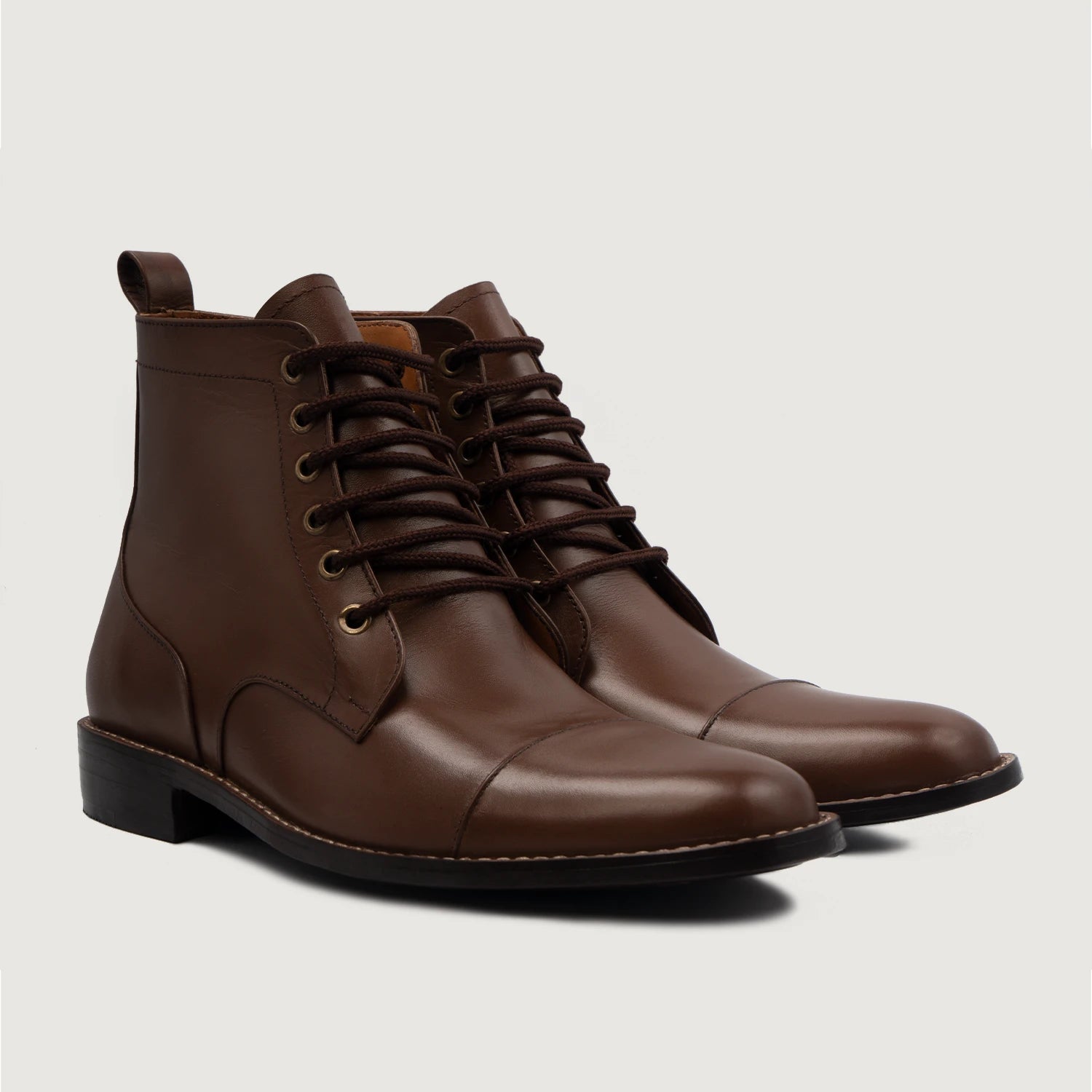 Knight Derby Brown Leather Boots The Jacket Maker Knight Derby Brown Leather Boots The Jacket Maker