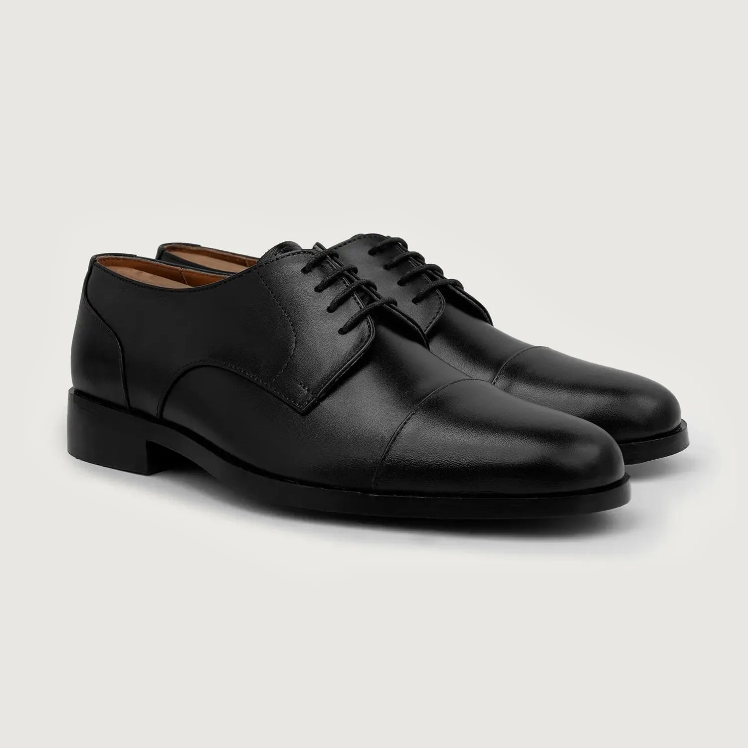 Attorney Derby Black Leather Shoes For Men The Jacket Maker