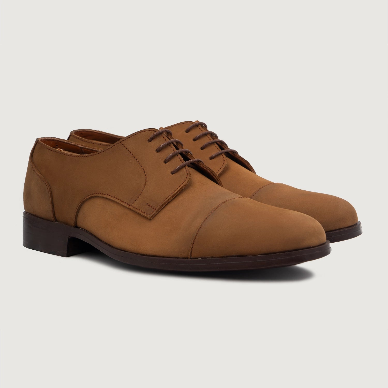 Attorney Derby Brown Nubuck Leather Shoes – The Jacket Maker Attorney Derby Brown Nubuck Leather Shoes – The Jacket Maker