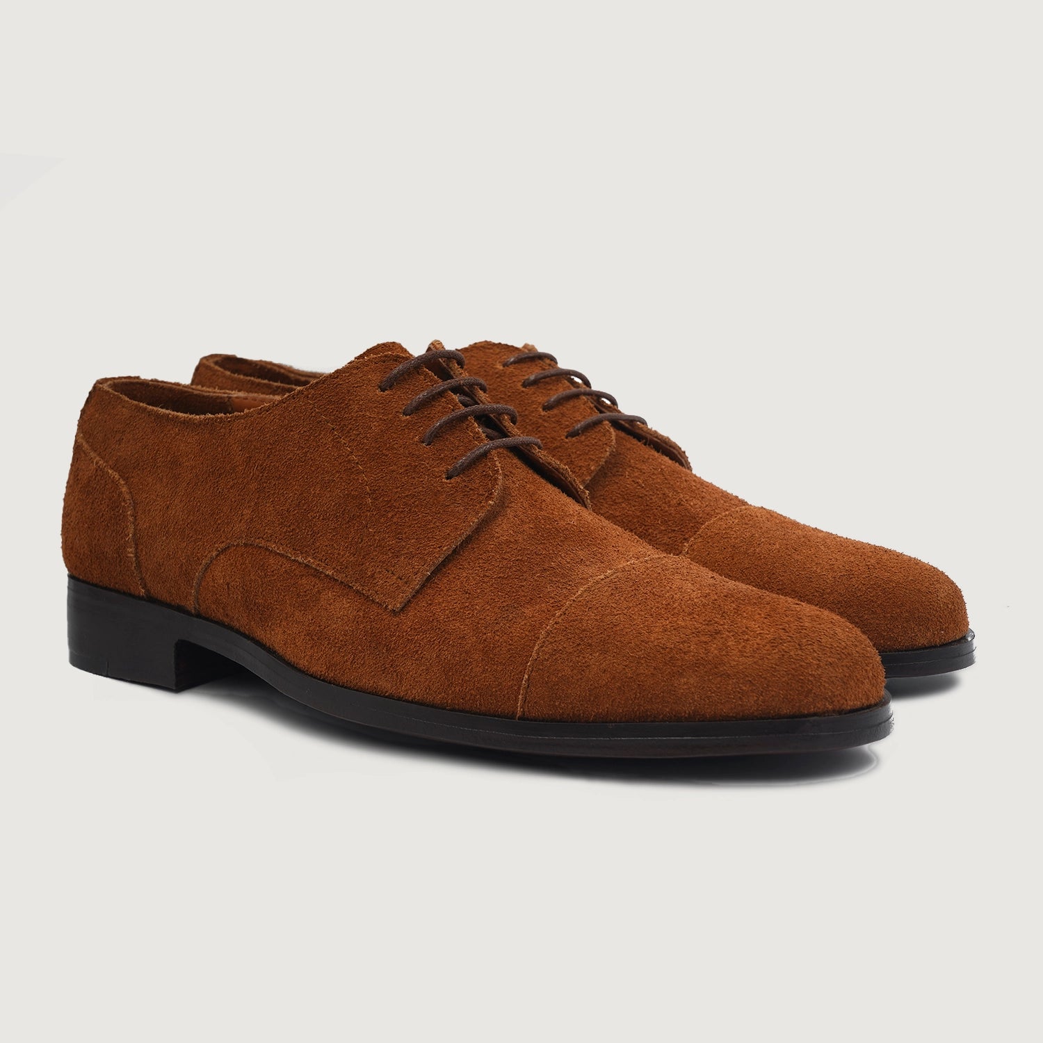 Attorney Derby Brown Suede Leather Shoes – The Jacket Maker