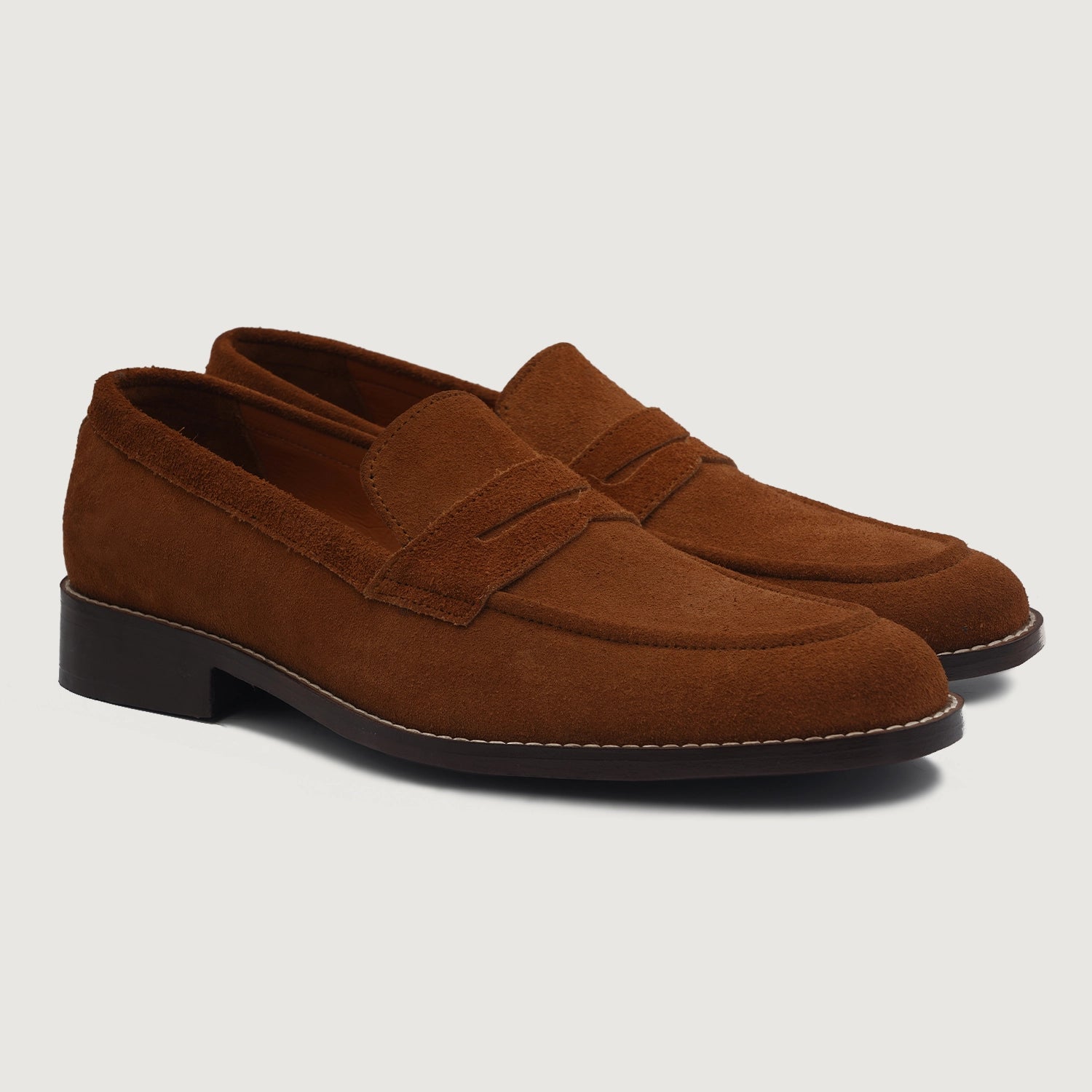 Baxton Brown Suede Leather Loafers The Jacket Maker Baxton Brown Suede Leather Loafers The Jacket Maker