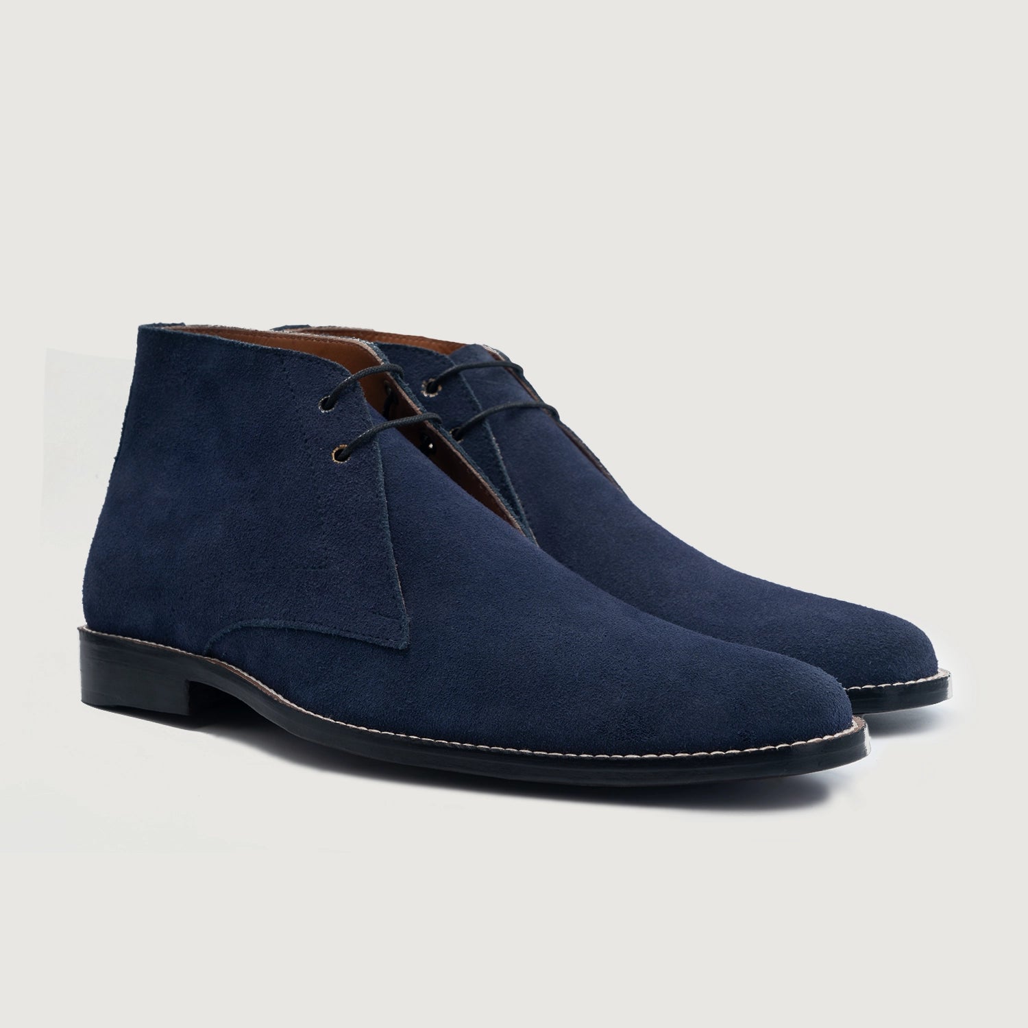 Corry Chukka Midnight Blue Suede Leather Boots For Men The