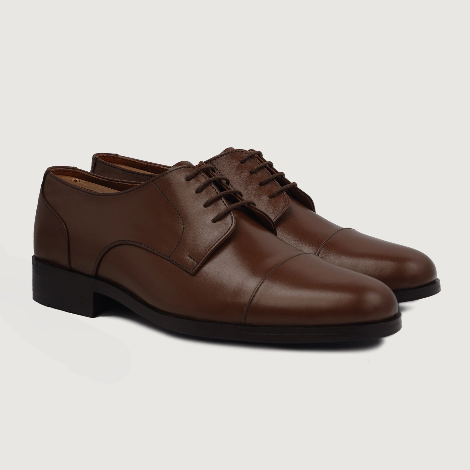 brown dress shows Attorney Derby Leather Shoes – The Jacket Maker stitching and a high shine finish Light Brown Dress Shoe |