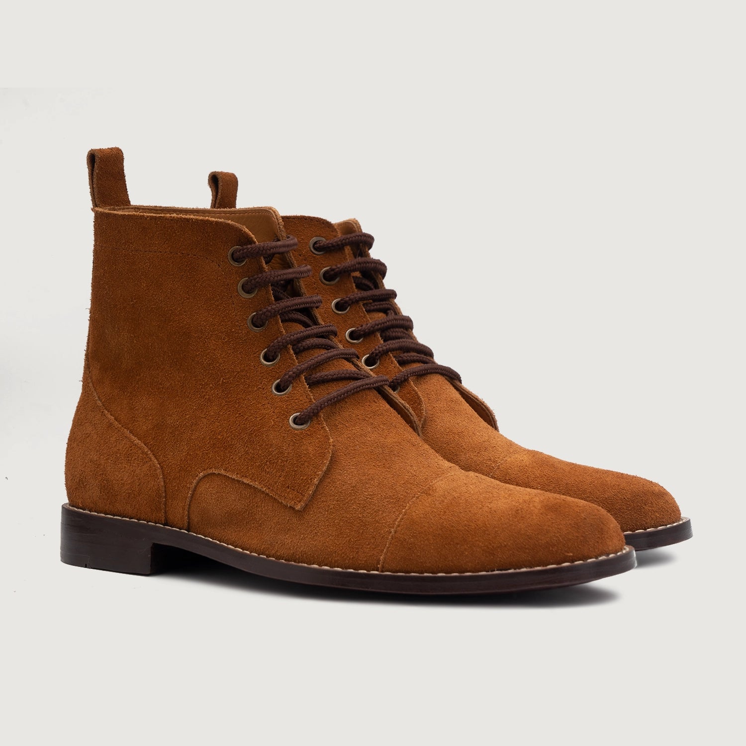 Men's Knight Derby Brown Suede Leather Boots For Men The Jacket