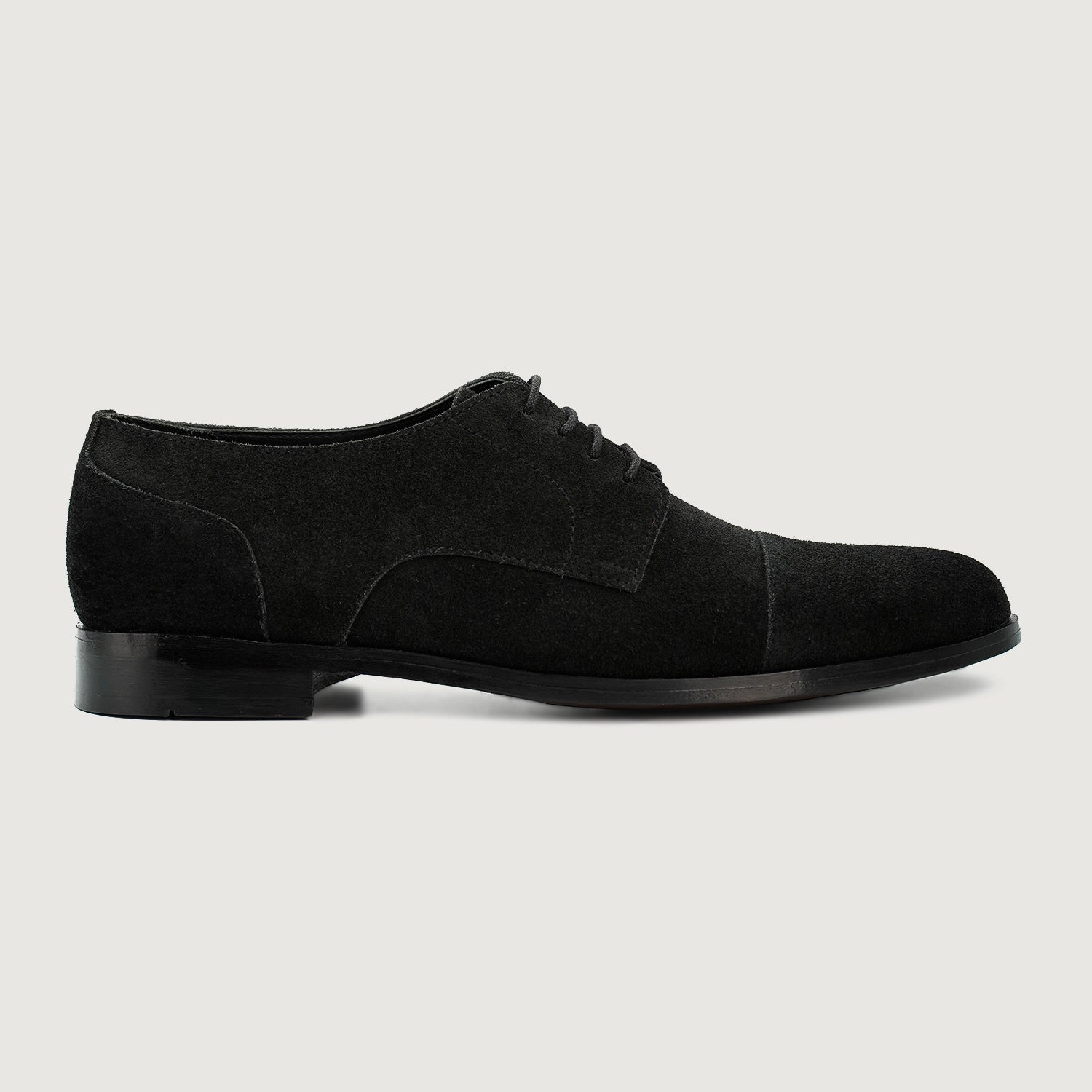 Attorney Derby Black Suede Leather Shoes For Men