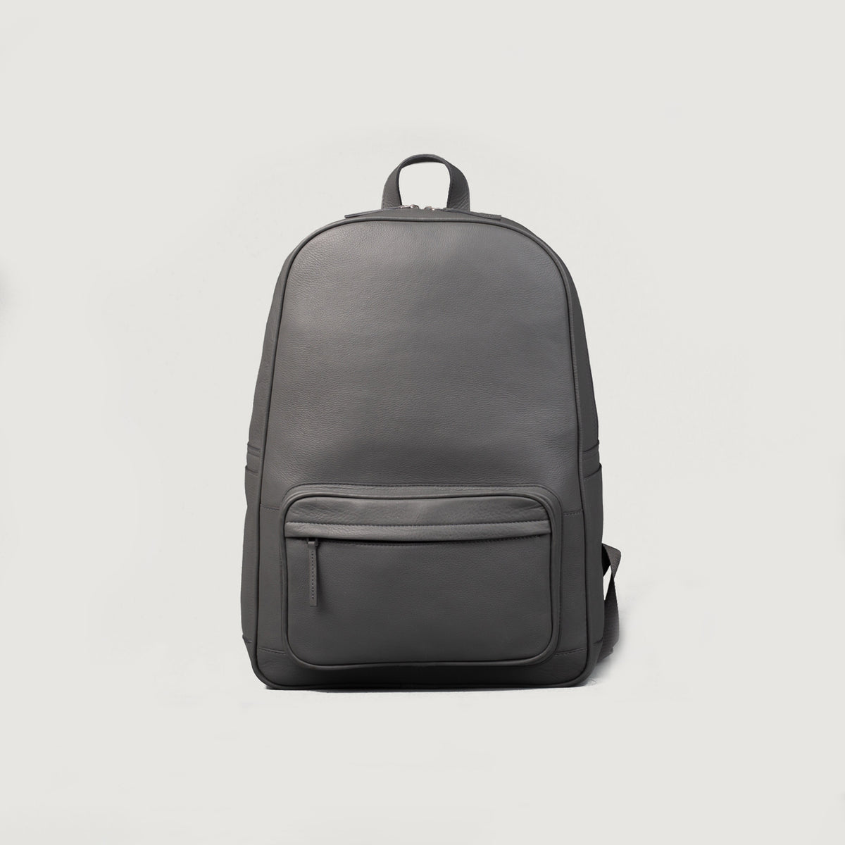 The Philos Grey Leather Backpack For Men & Women
