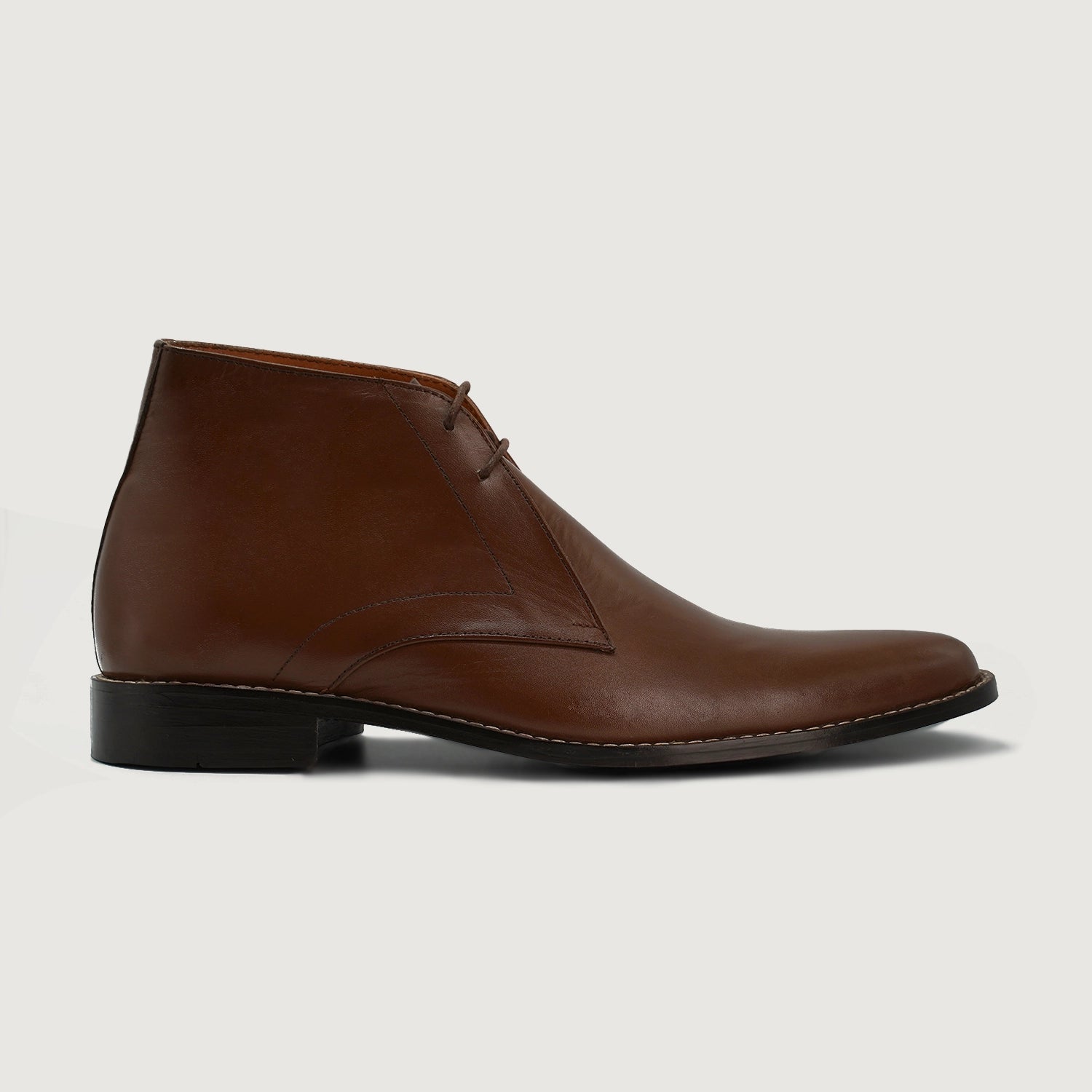 Corry Chukka Brown Leather Boots For Men - The Jacket Maker display picture 2