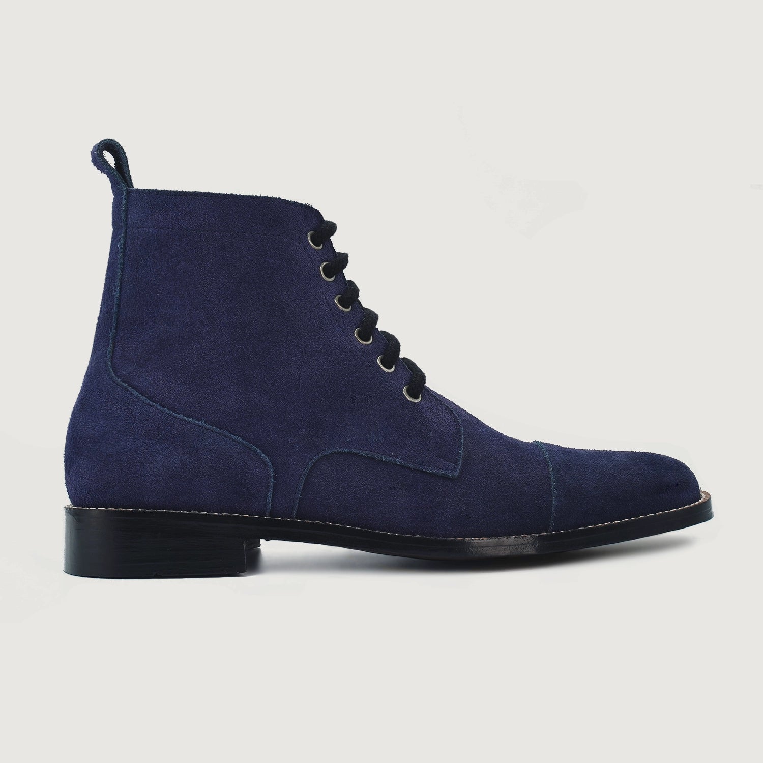 Knight Derby Midnight Blue Suede Leather Boots – The Jacket Maker