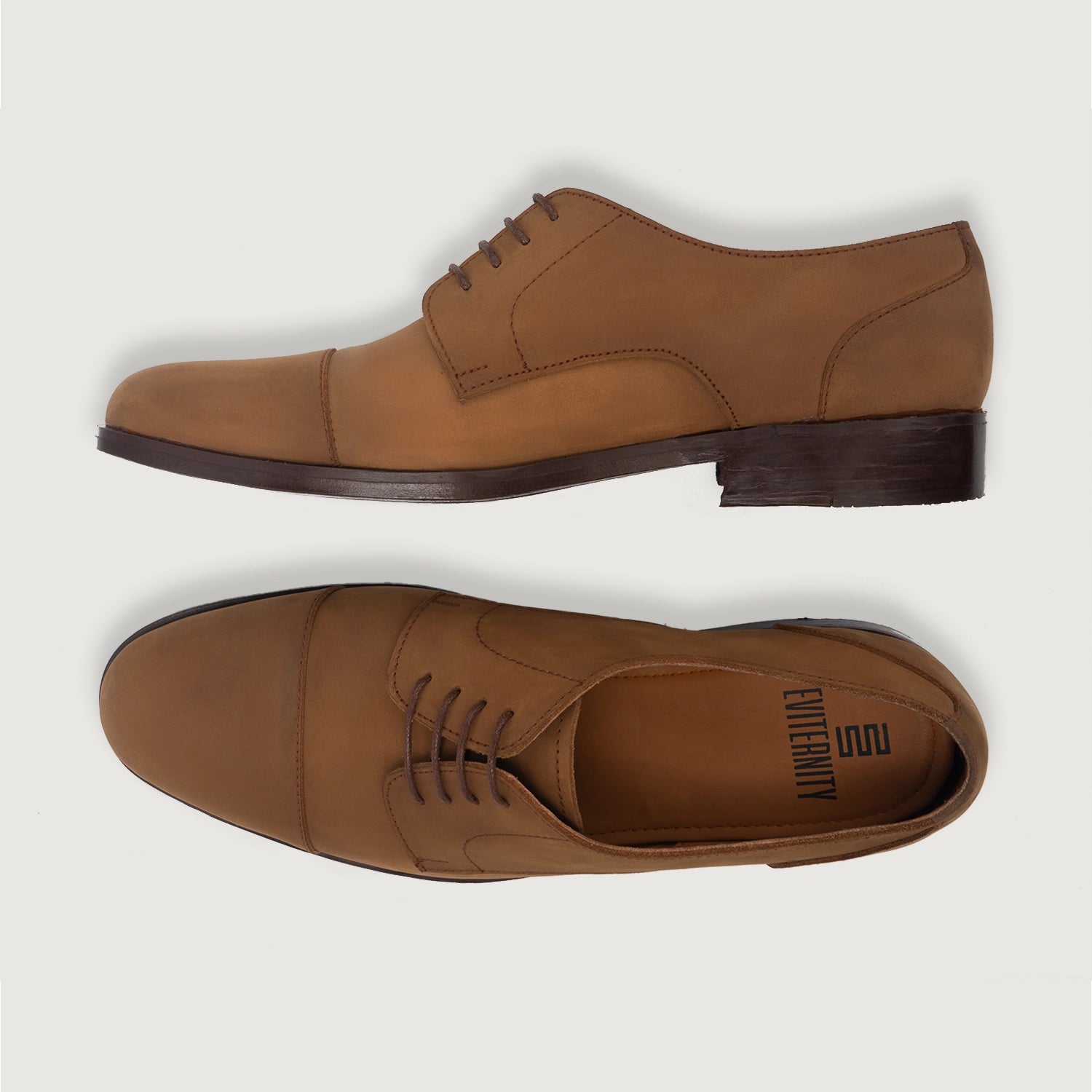 Cotswold Men’s Nubuck Derby Shoes – Brown, Ankle-High, Casual Style