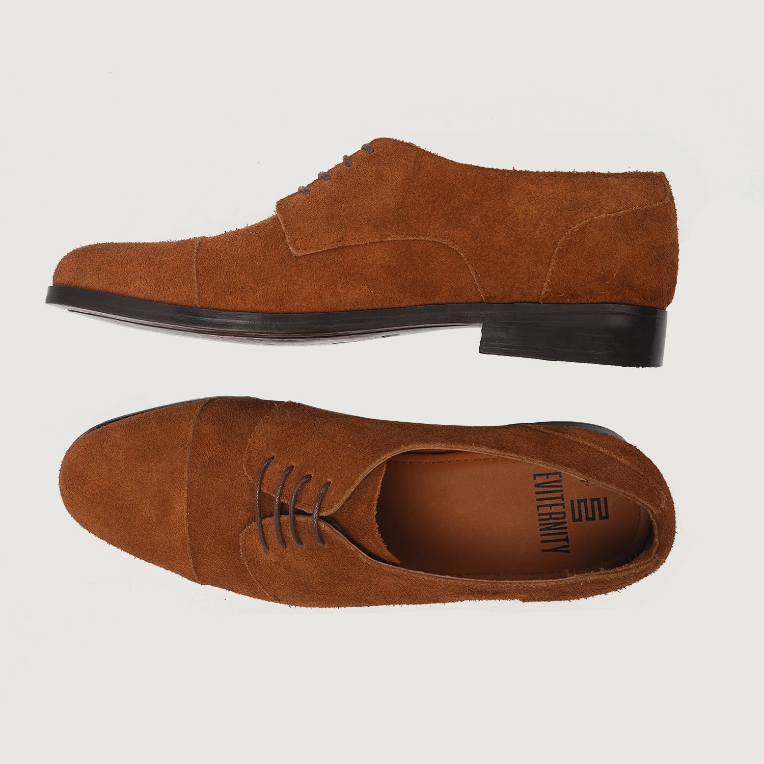 Men’s Propet Brown Suede Derby Shoes Attorney Derby Brown Suede Leather Shoes For Men - The  main image 4