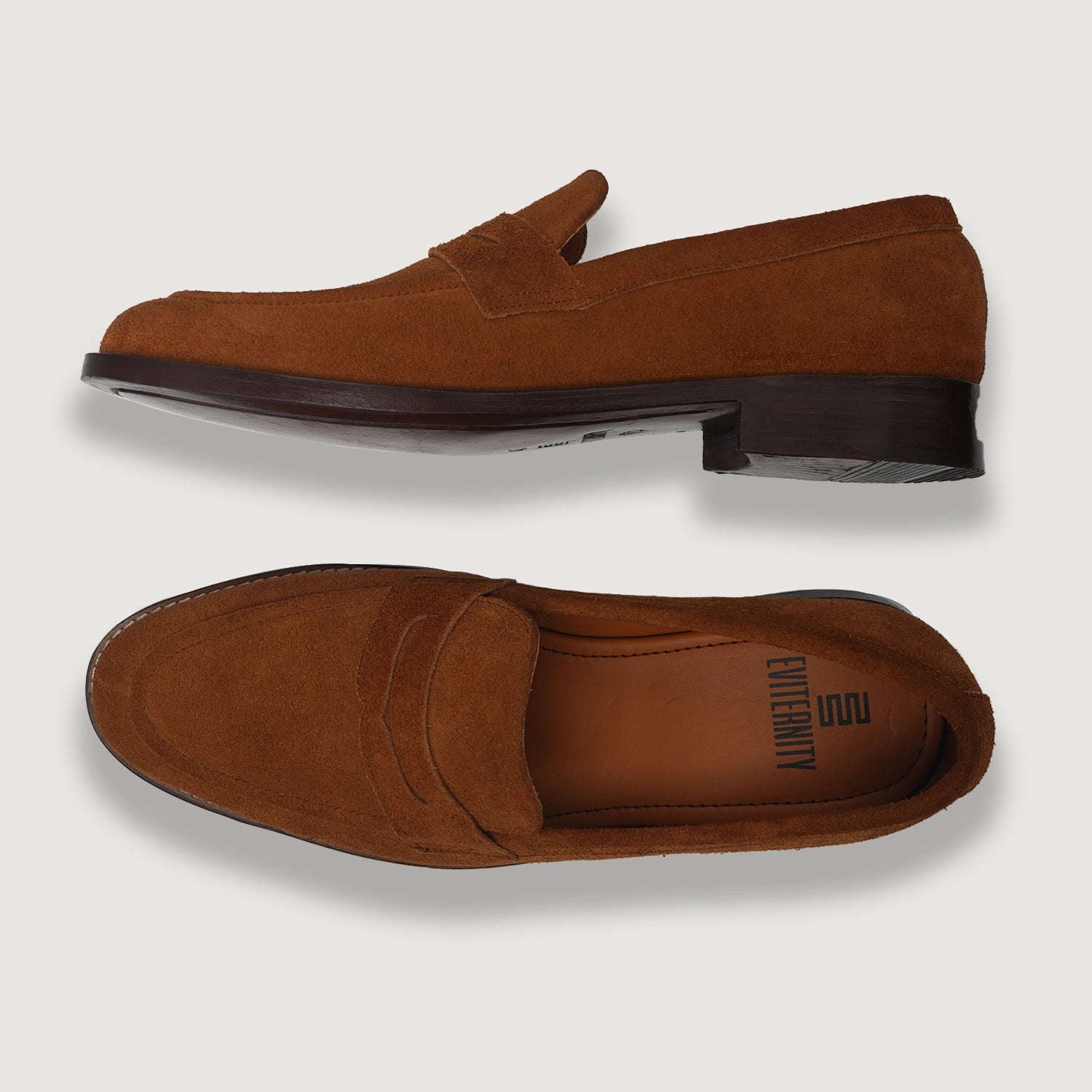 407aub Just A Men Shoe No.402 Brown Suede loafer … 9697F - Flex Penny Loafer in Brown Suede – ALDEN SHOES main image 3