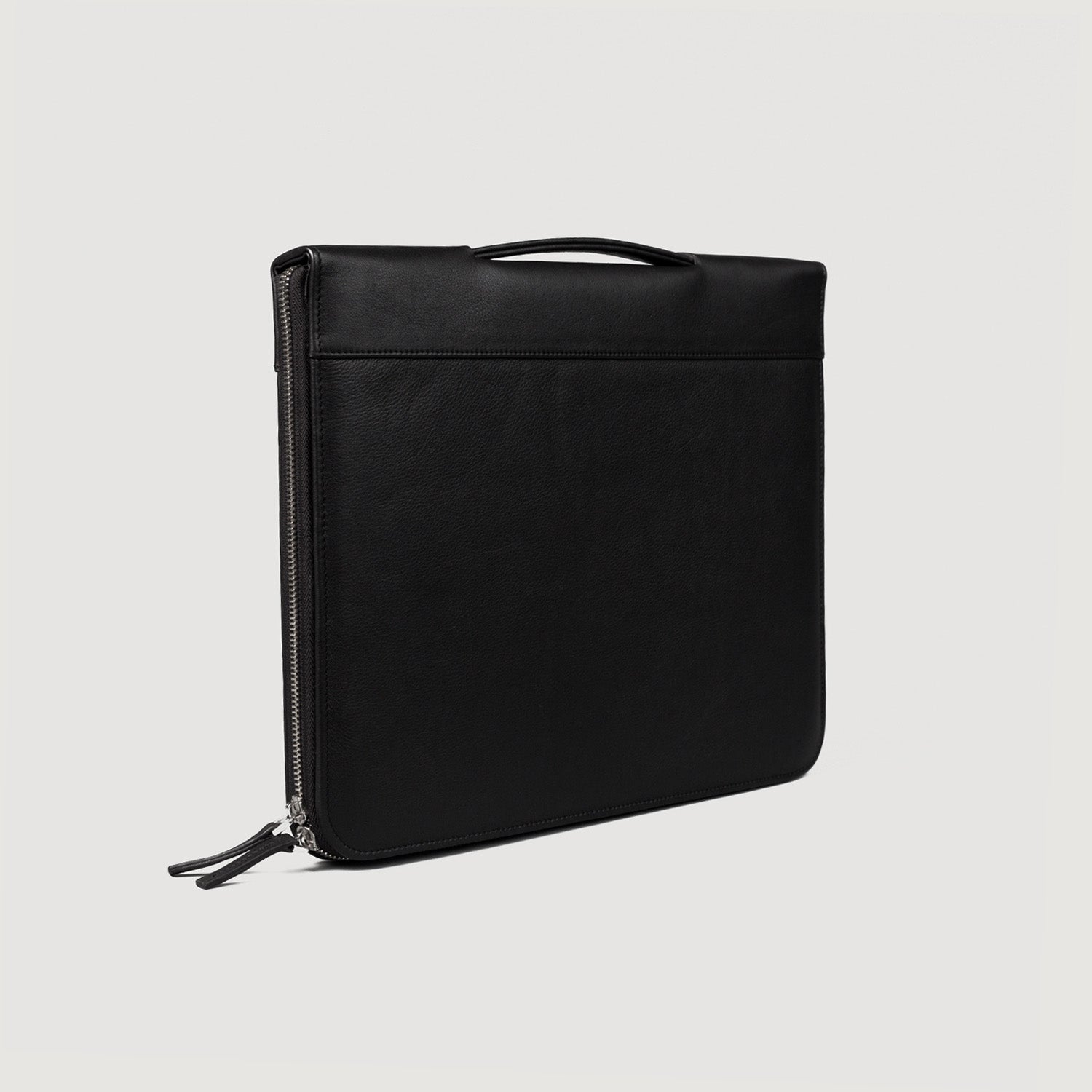 The Eclectic Black Leather Folio Organizer For Men & Women - The