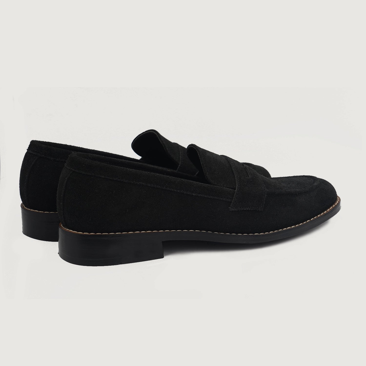 Bashwood Handmade Black Suede Leather Loafers For Men KKB Penny Loafer: Black Suede | Handmade Premium Comfort  main image 4