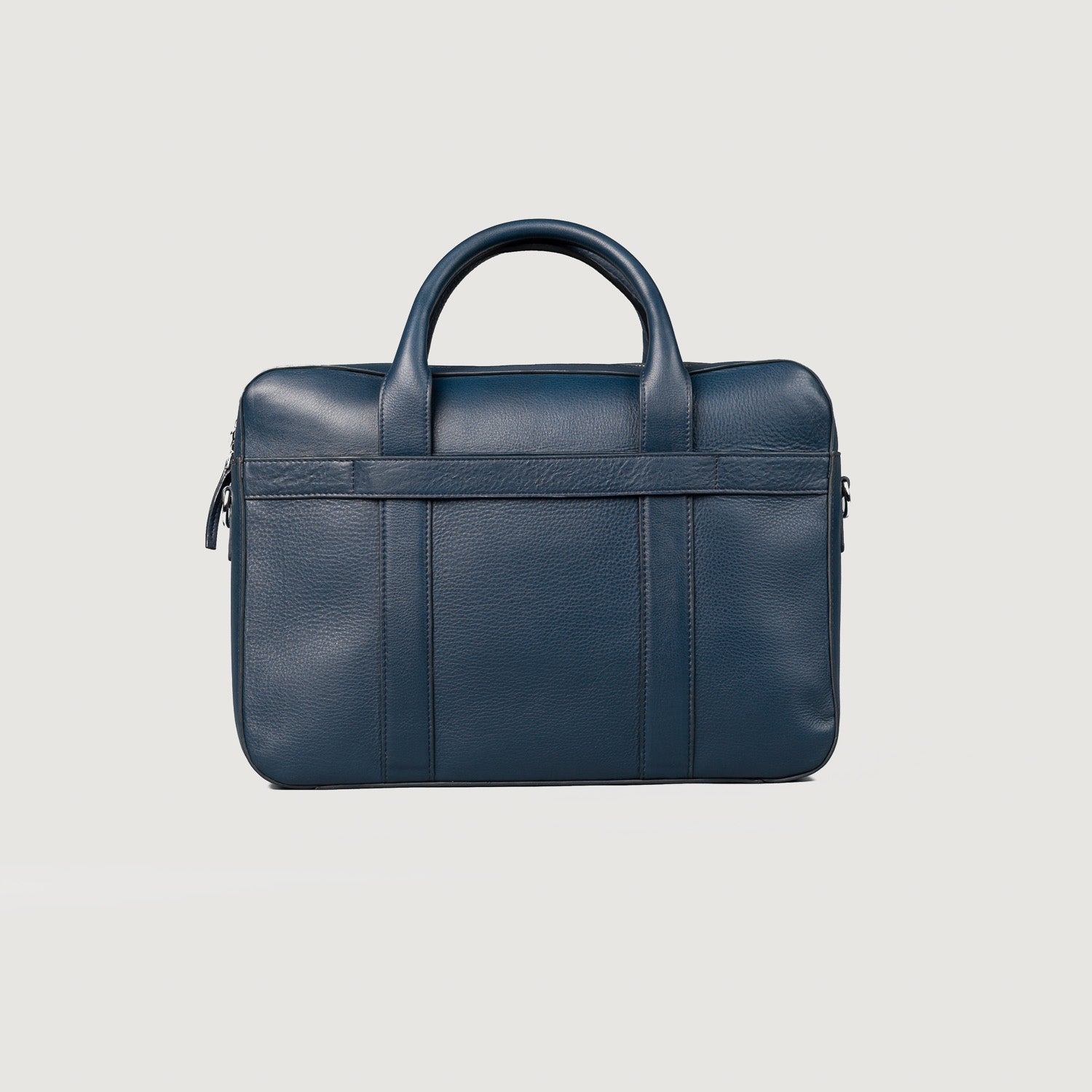 The Captain Midnight Blue Leather Briefcase For Men - The Jacket Maker