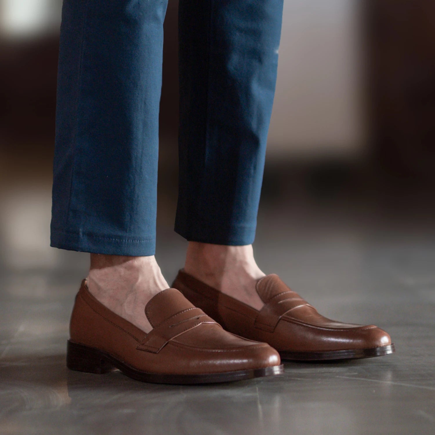 Baxton Brown Leather Loafers – The Jacket Maker