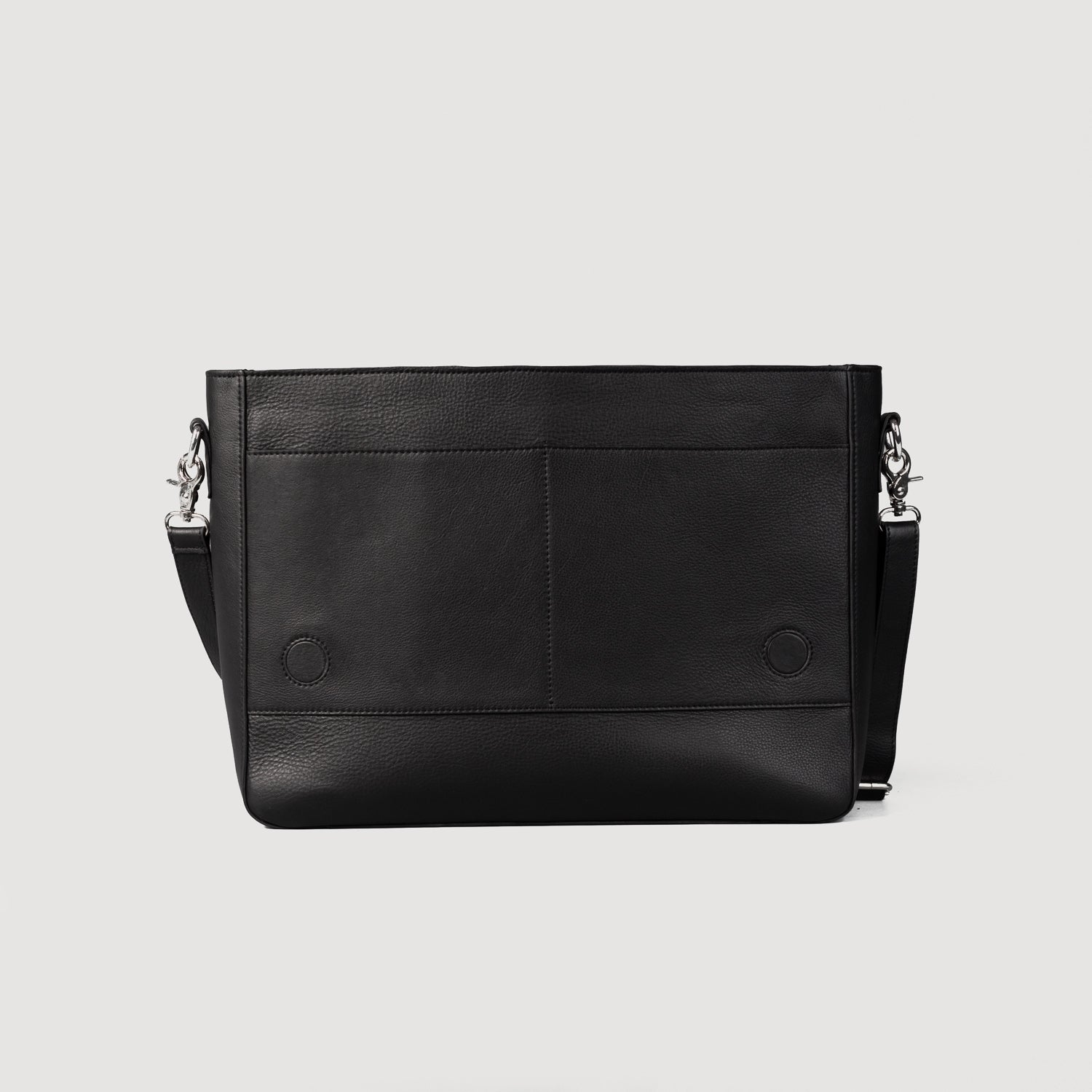 The Carismatico Black Leather Messenger Bag For Men & Women