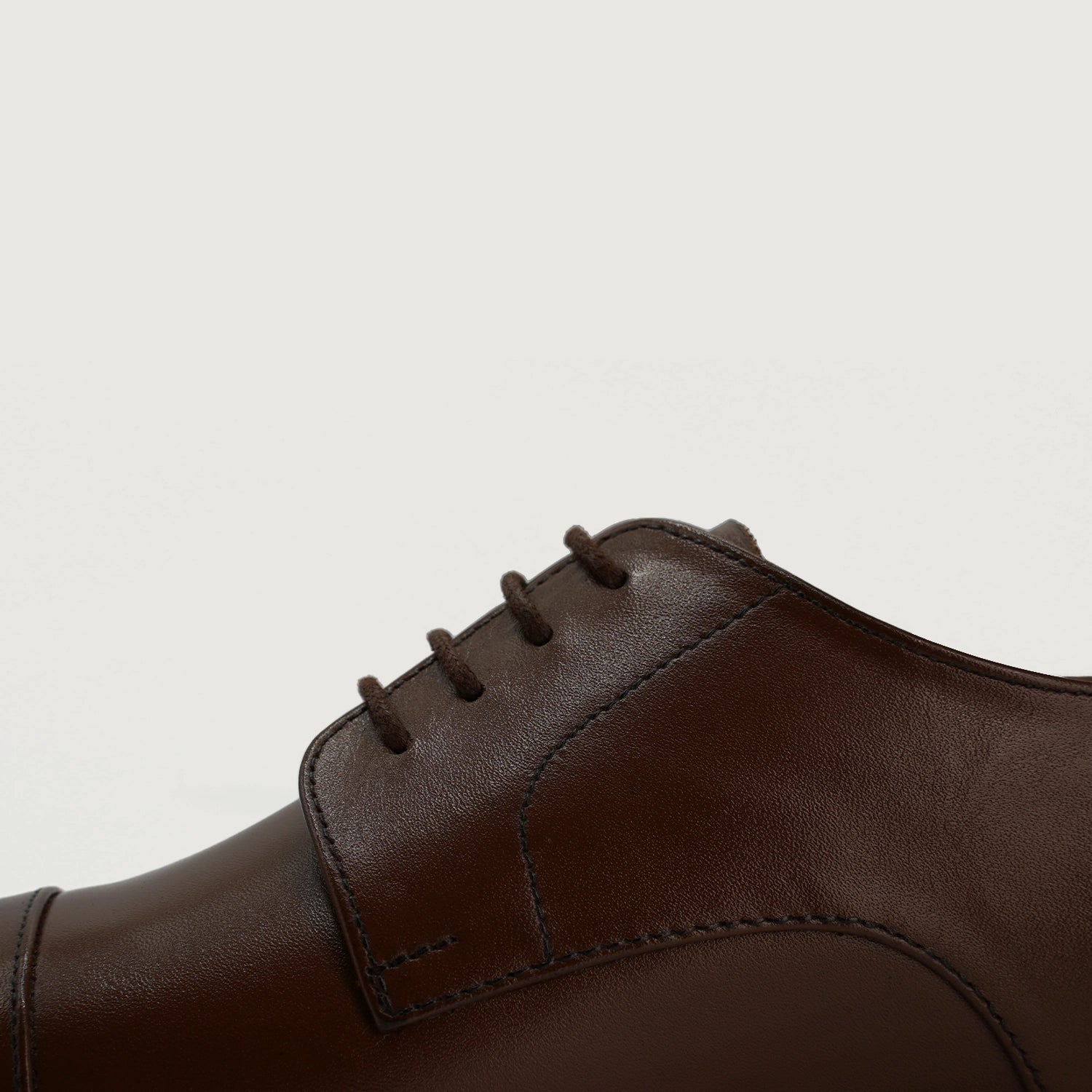 Men\'s Brown Leather Derby Shoes - Polished Lace-Up Comfort / BRAND NEW! Stevie Brown Deerskin Lace-Up Derby main image 3