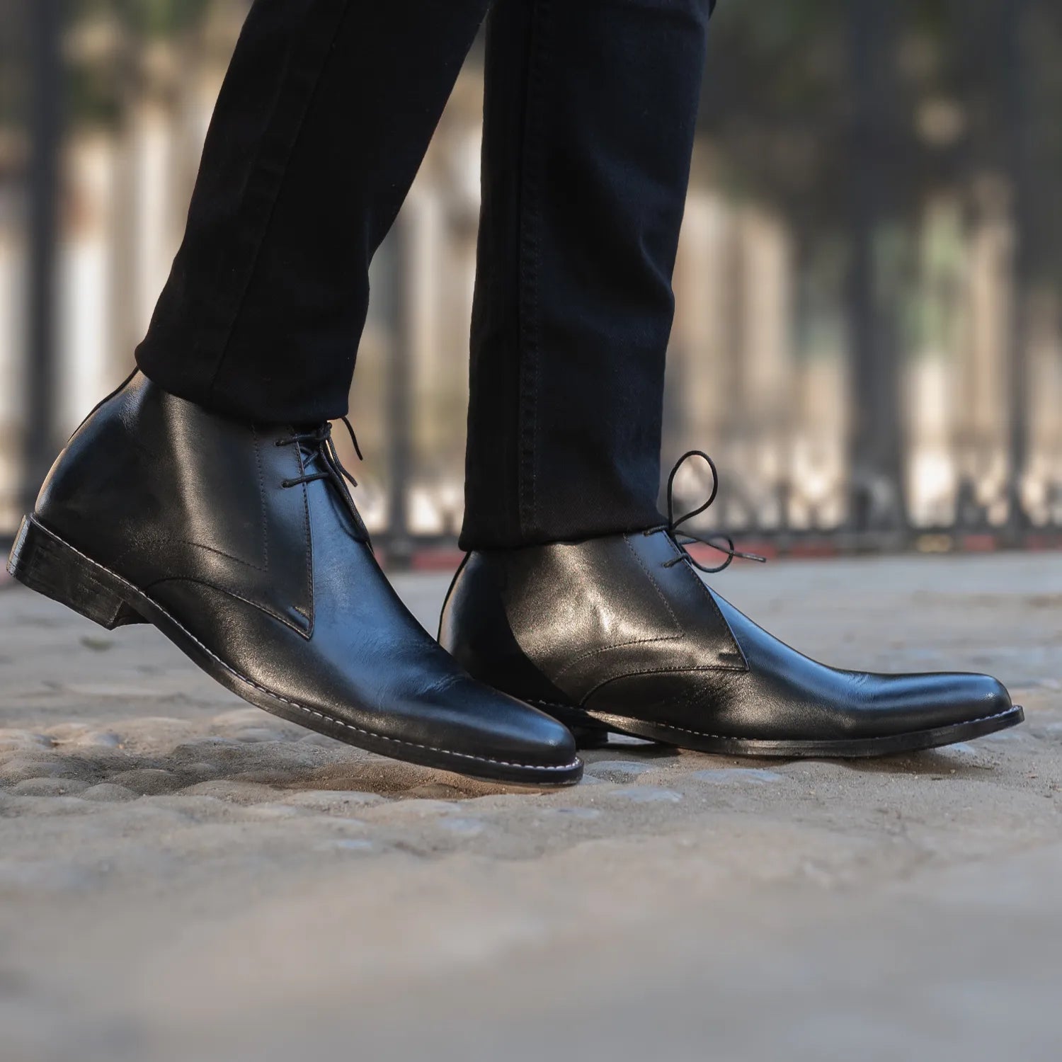 mens black chukka dress boots Corry Chukka Black Leather Boots – The Jacket Maker