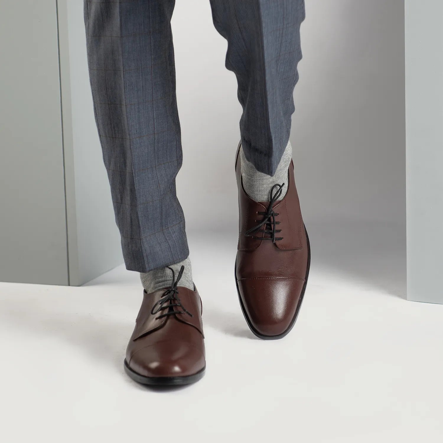 Attorney Derby Maroon Leather Shoes – The Jacket Maker