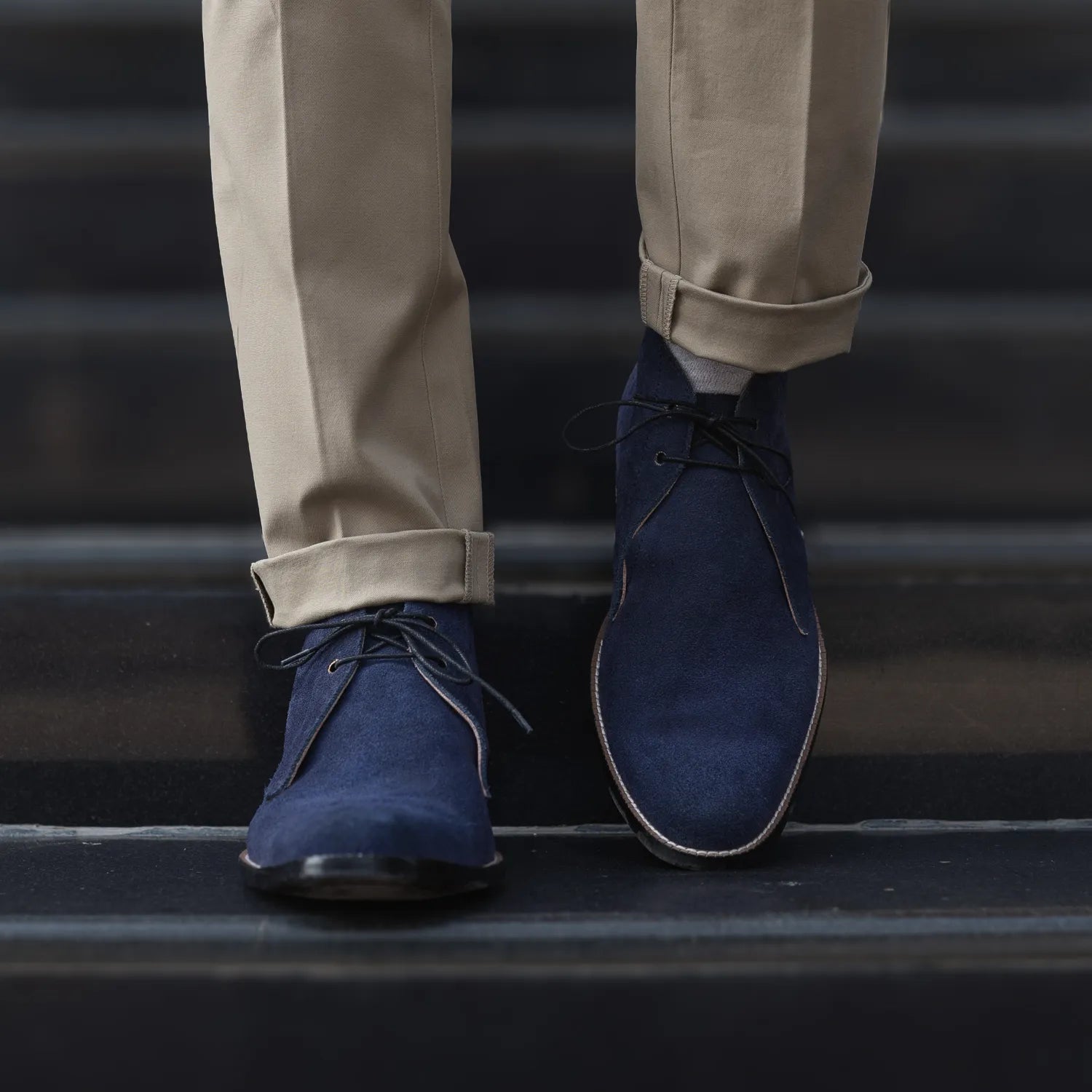 Pelle Pelle mens blue denium chukka boots shoes size US 8 NWOB Blue Ridge Suede Chukka Boots - Khaki | Martin Dingman main image 3