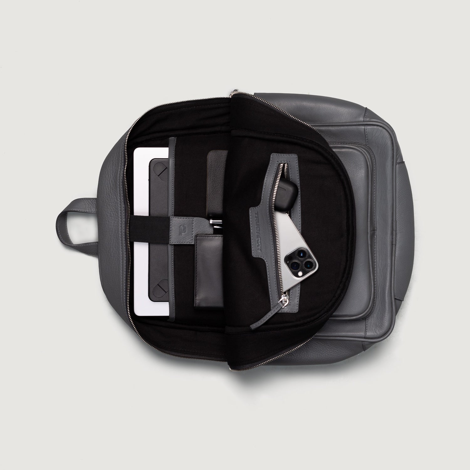 cyber monday leather backpack The Philos Grey Leather Backpack – Men & Women – The Jacket Maker