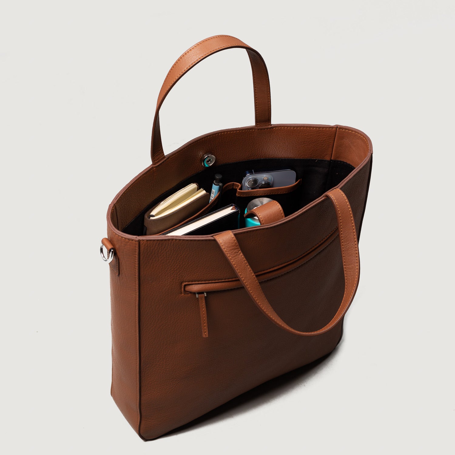 The Poet Brown Leather Tote Bag For Men & Women - The Jacket Maker